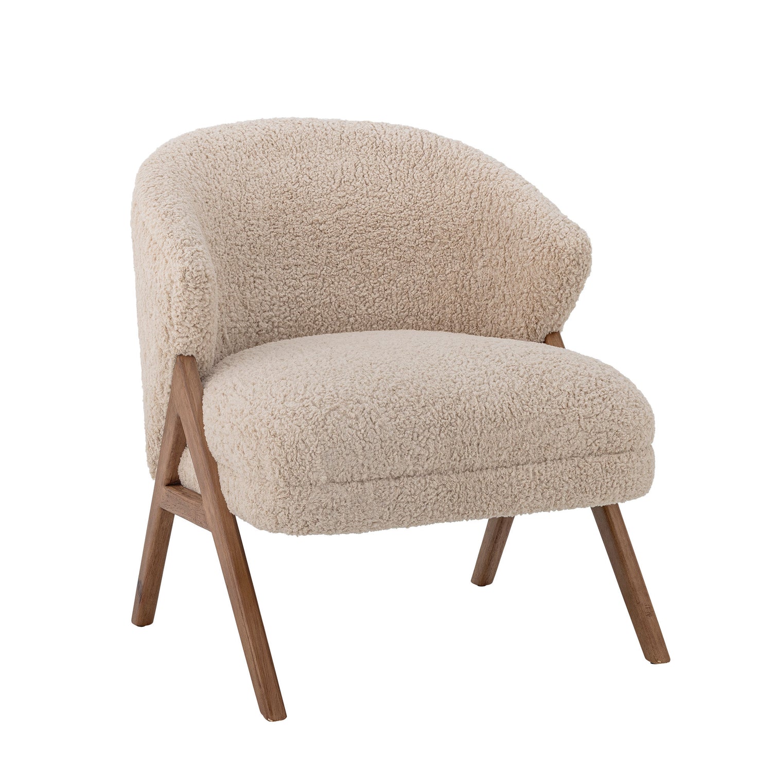 Bloomingville Camino Lounge Chair, Nature, Rubber Tree