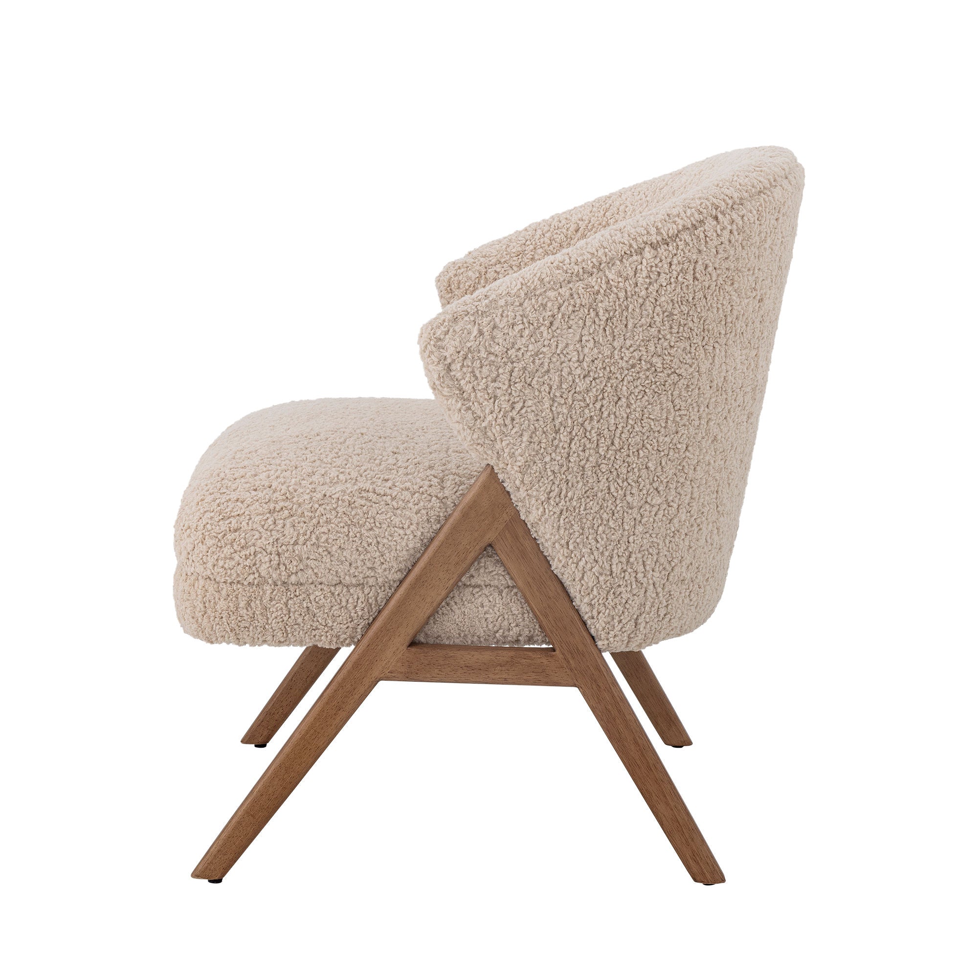 Bloomingville Camino Lounge Chair, Nature, Rubber Tree
