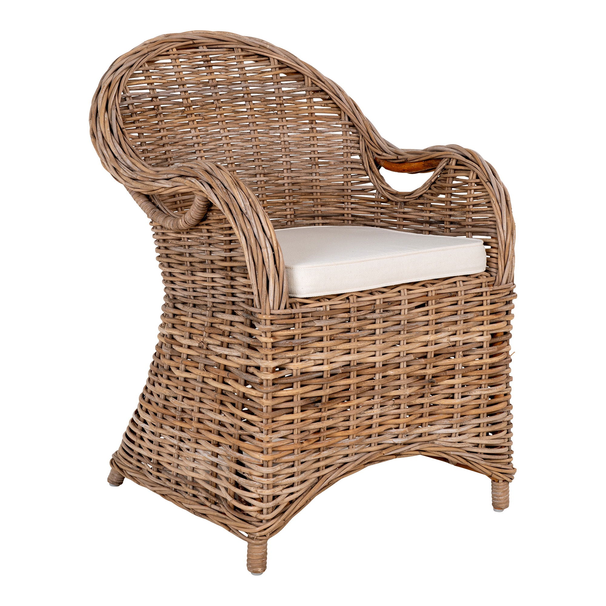 Larisa Garden Furniture Set - Larisa Garden Table Ø120 cm og 4 Larisa Garden Stoler, Gray