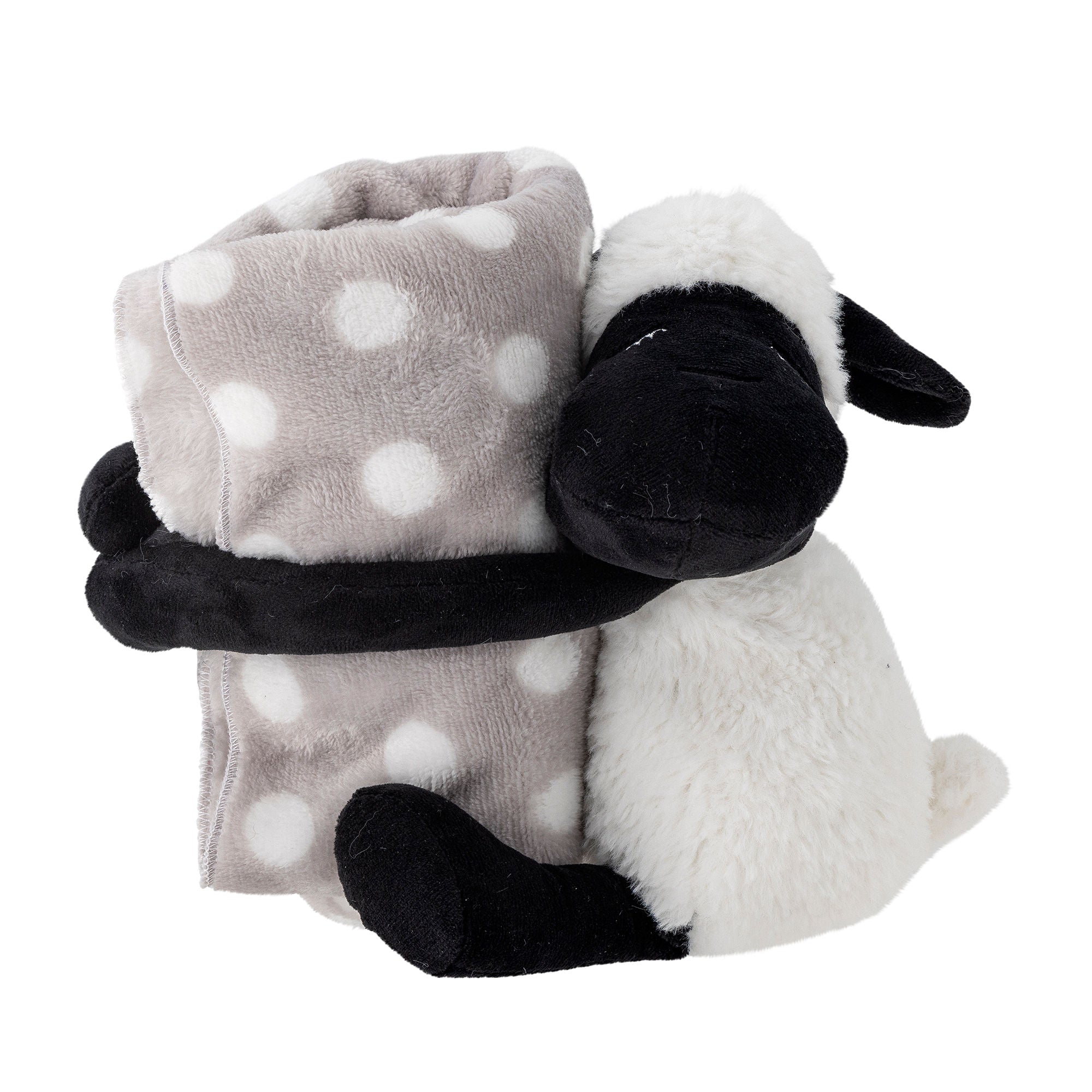 Bloomingville mini dolly bamse med teppe, hvit, polyester