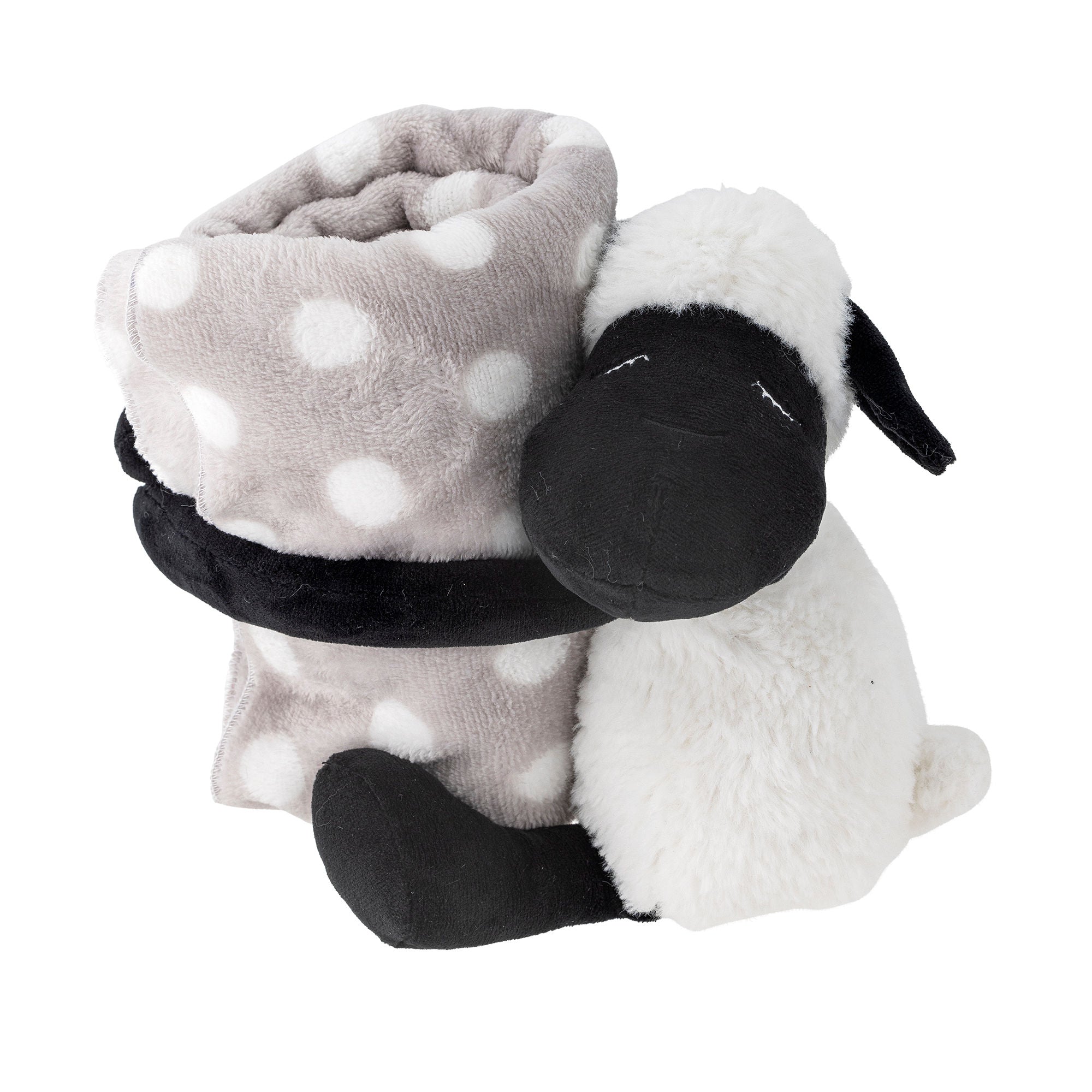 Bloomingville mini dolly bamse med teppe, hvit, polyester