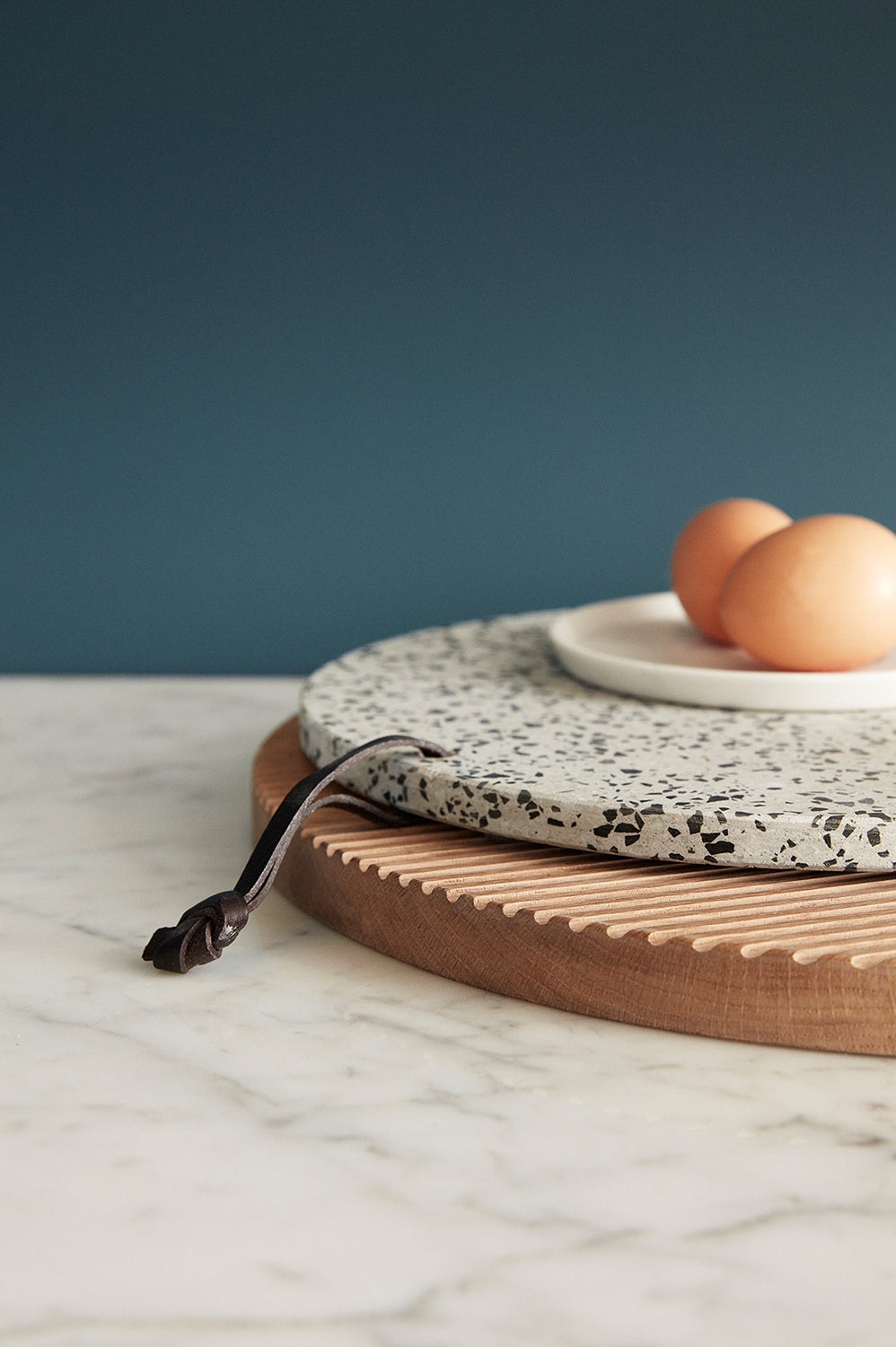 Monarch skjærebrett rund natur (sett med 2) - ø33xh2, ø40xh2cm