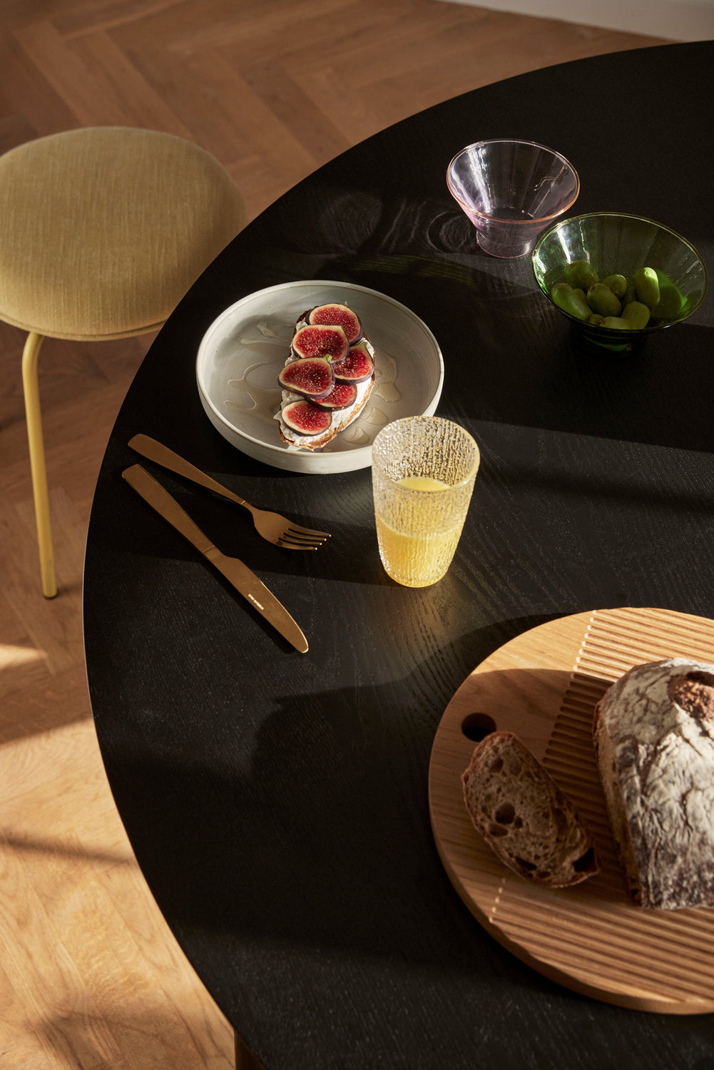 Monarch skjærebrett rund natur (sett med 2) - ø33xh2, ø40xh2cm