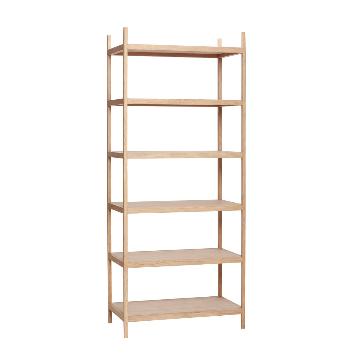 Bibliotekhylle stor natur - 80x45xh190cm