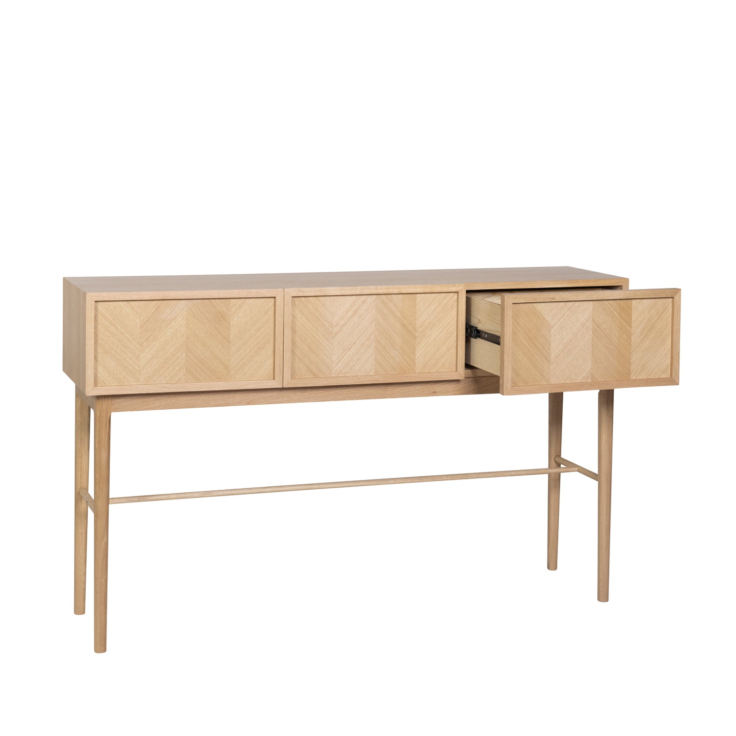 Herringbone Console Bordskuffer Natural - 150x38xh90cm