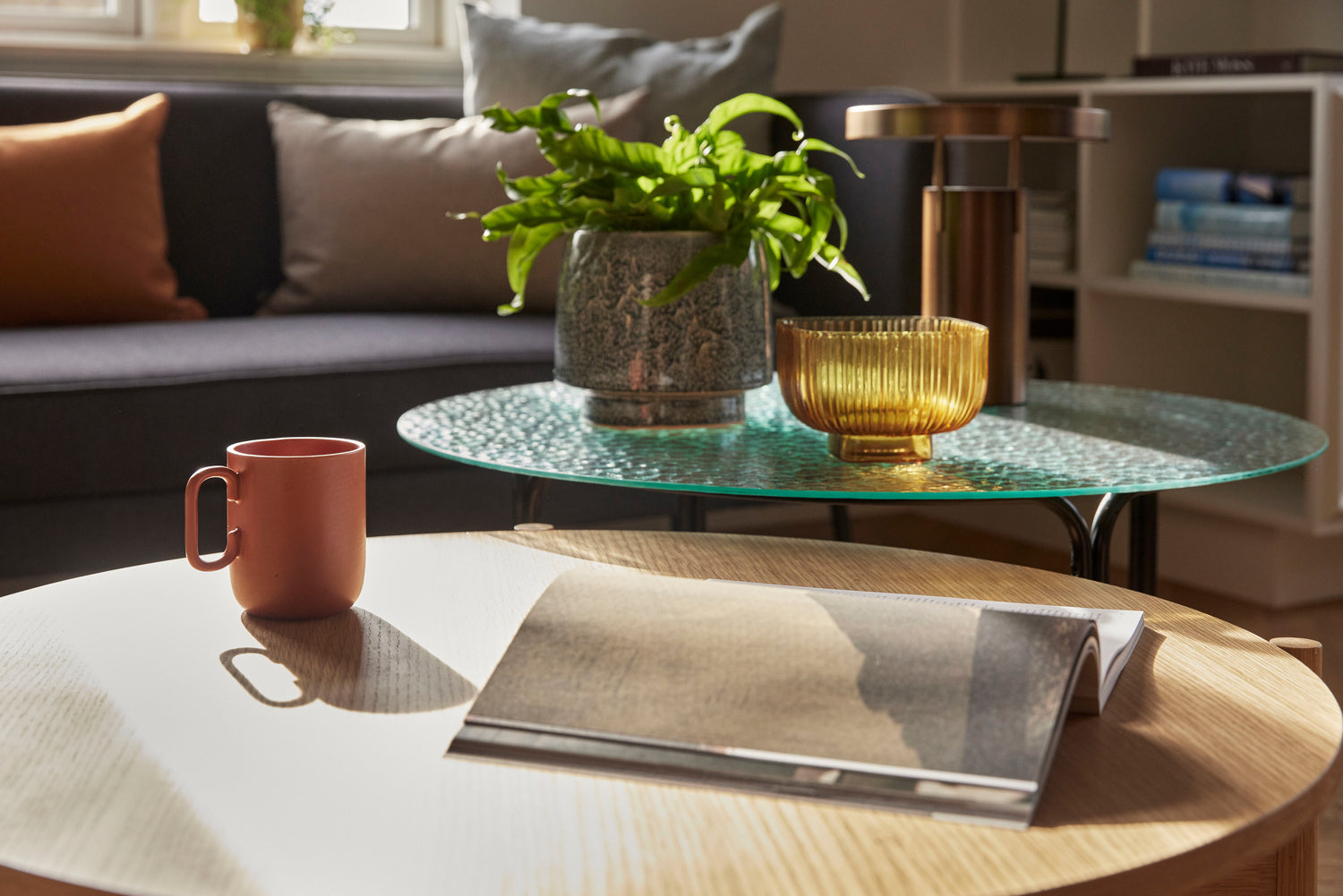 Heritage Sofabord Naturlig - ø86xh40cm