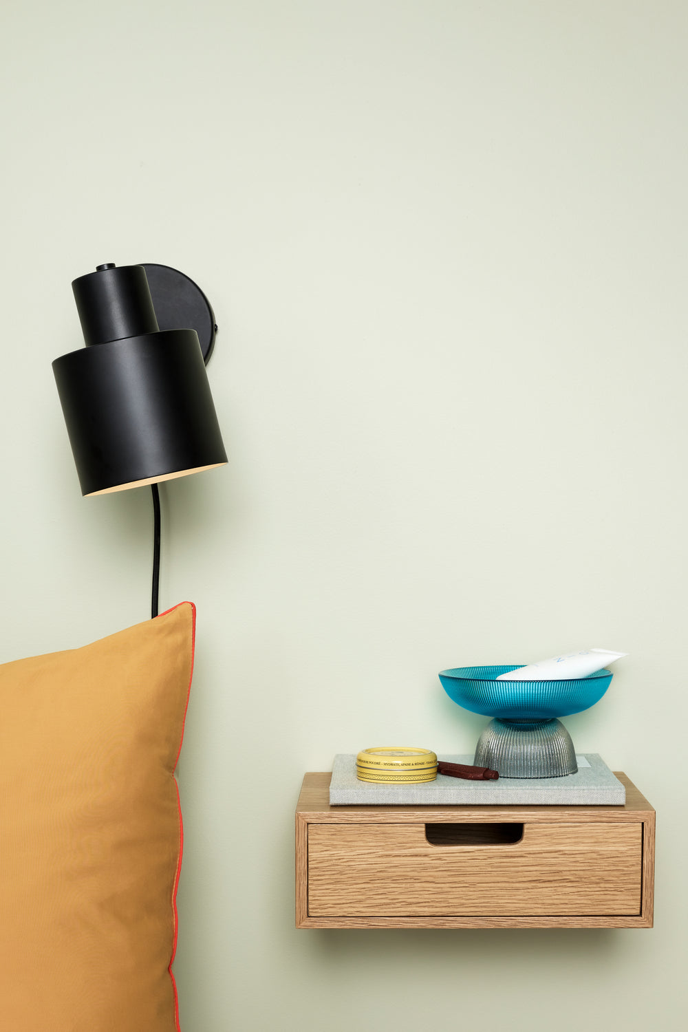 Sikringsvegglampe svart - 29x12xh17cm, E27/15W