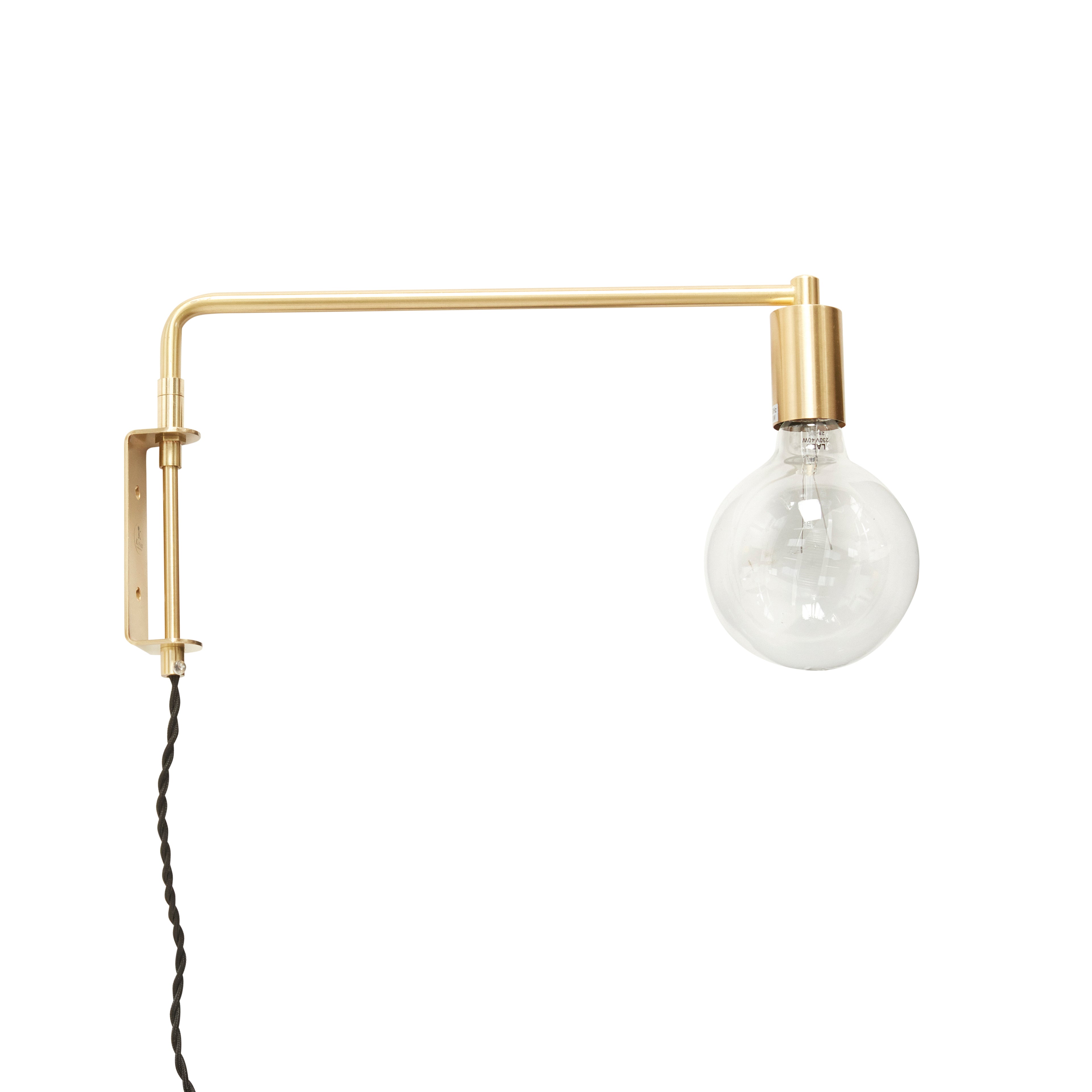 Pyke Wall Lamp Messing Colored - 41x5xh24cm, E27/40W/LED 4