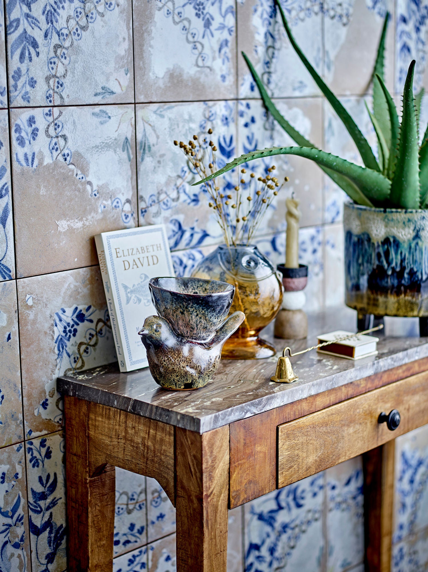 Kreativ samling IMOA Herbal Potty Peak, Blue, Stoneware