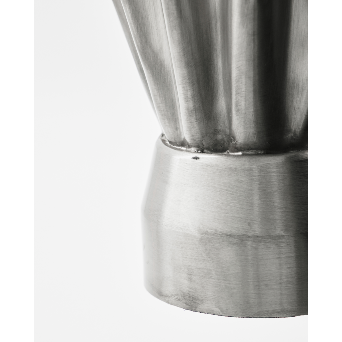 Vase, hdflood, børstet sølvfinish