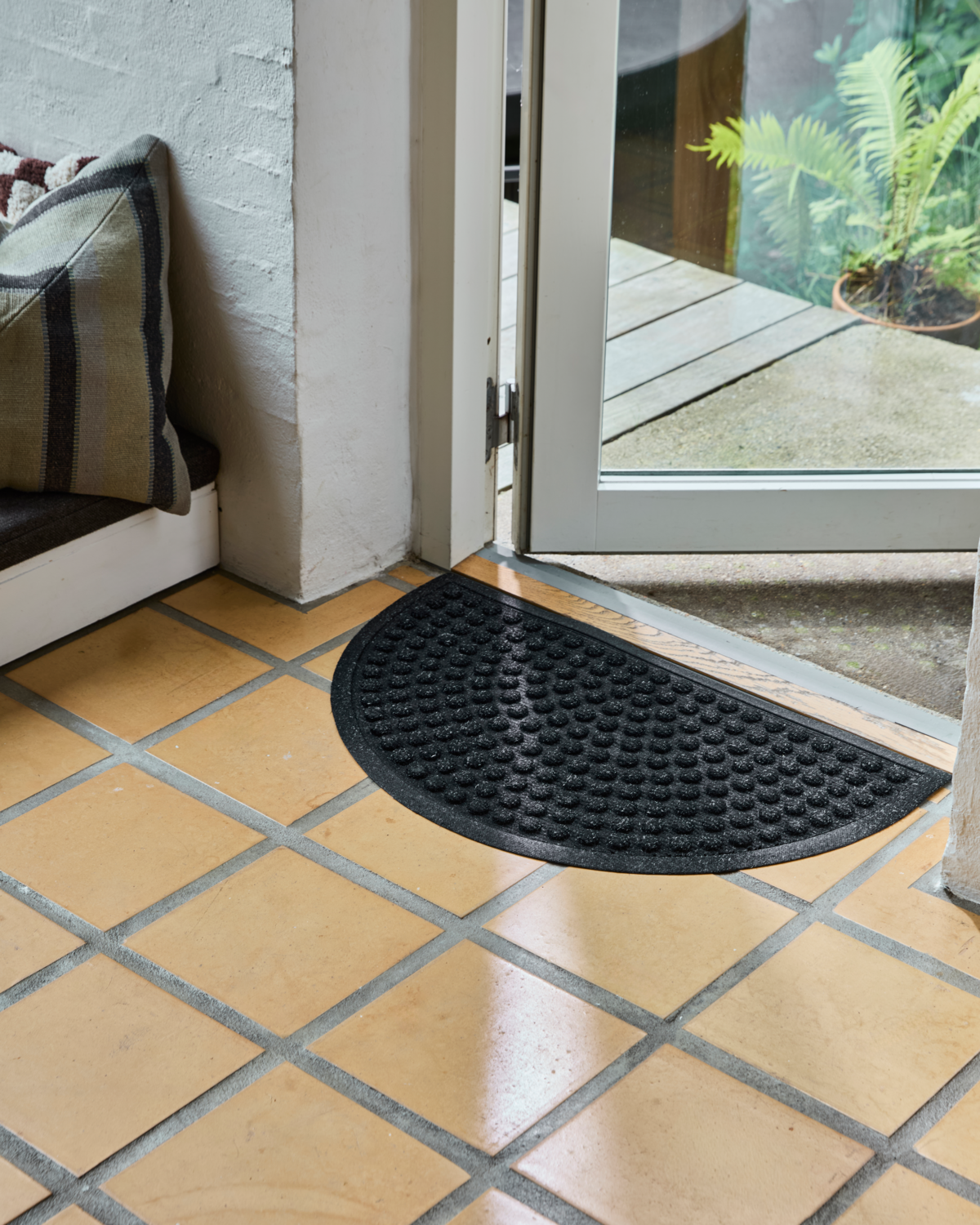 Dørmatte, HDEntry, Halvrund, Sort