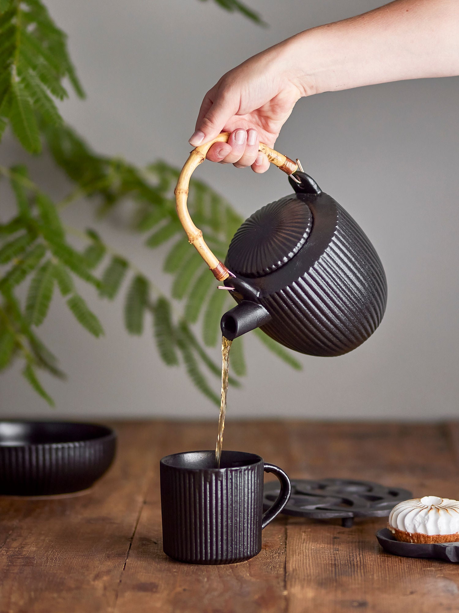 Bloomingville Neri Teapot, svart, steingods