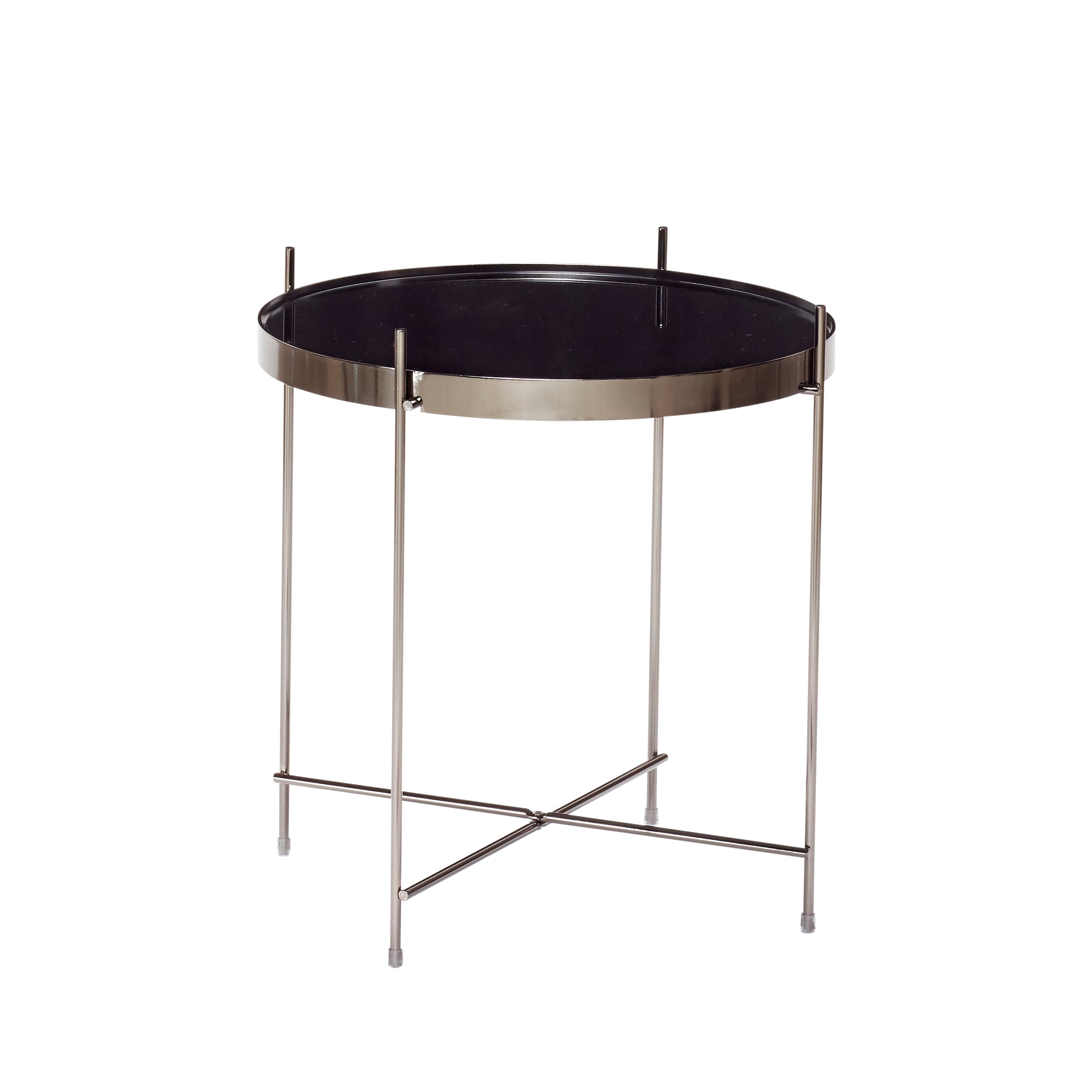 Reflekter sidebord svart - Ø43XH45cm