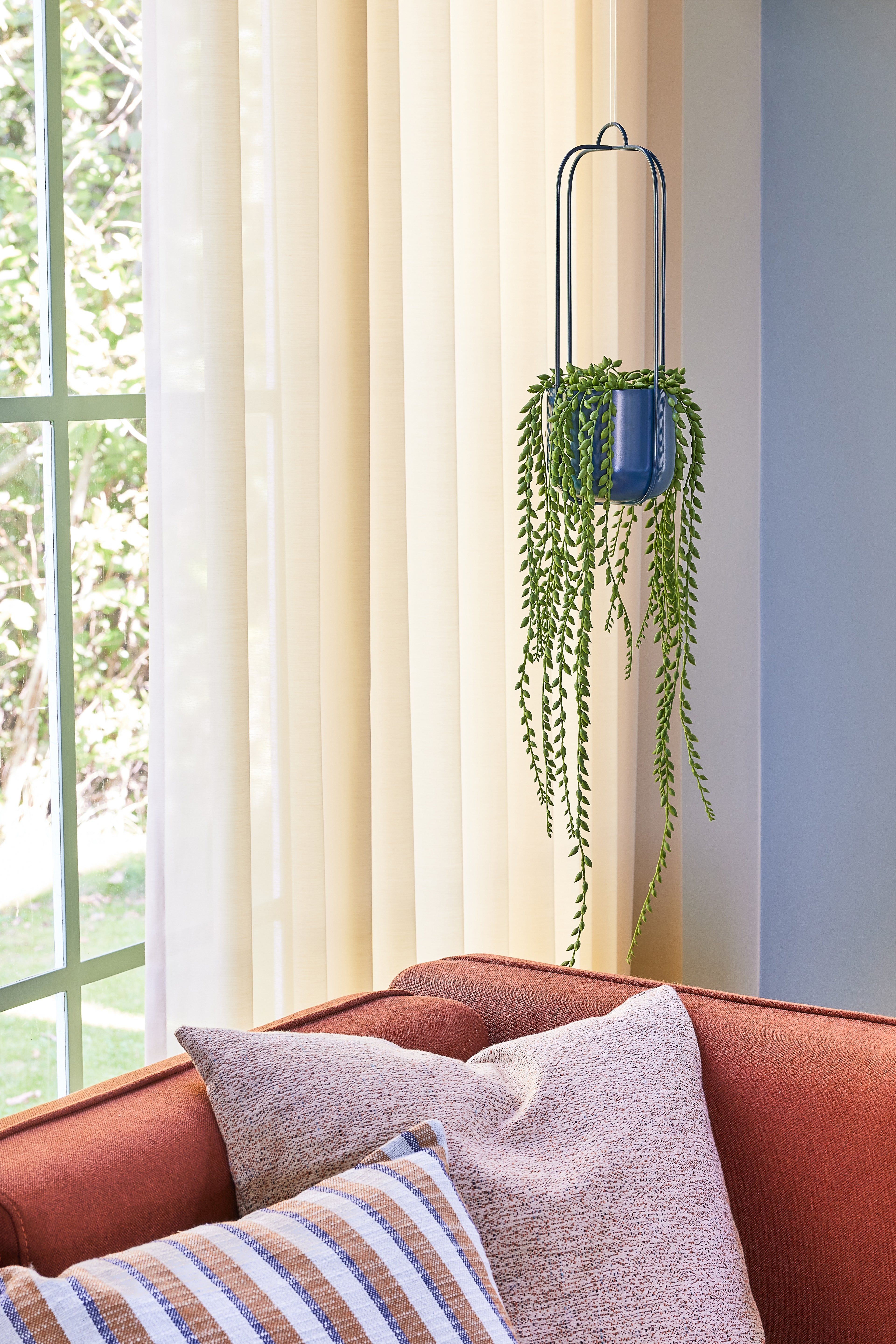 Lotus Hanging Pot Petrol (sett med 2) - Ø16XH44cm