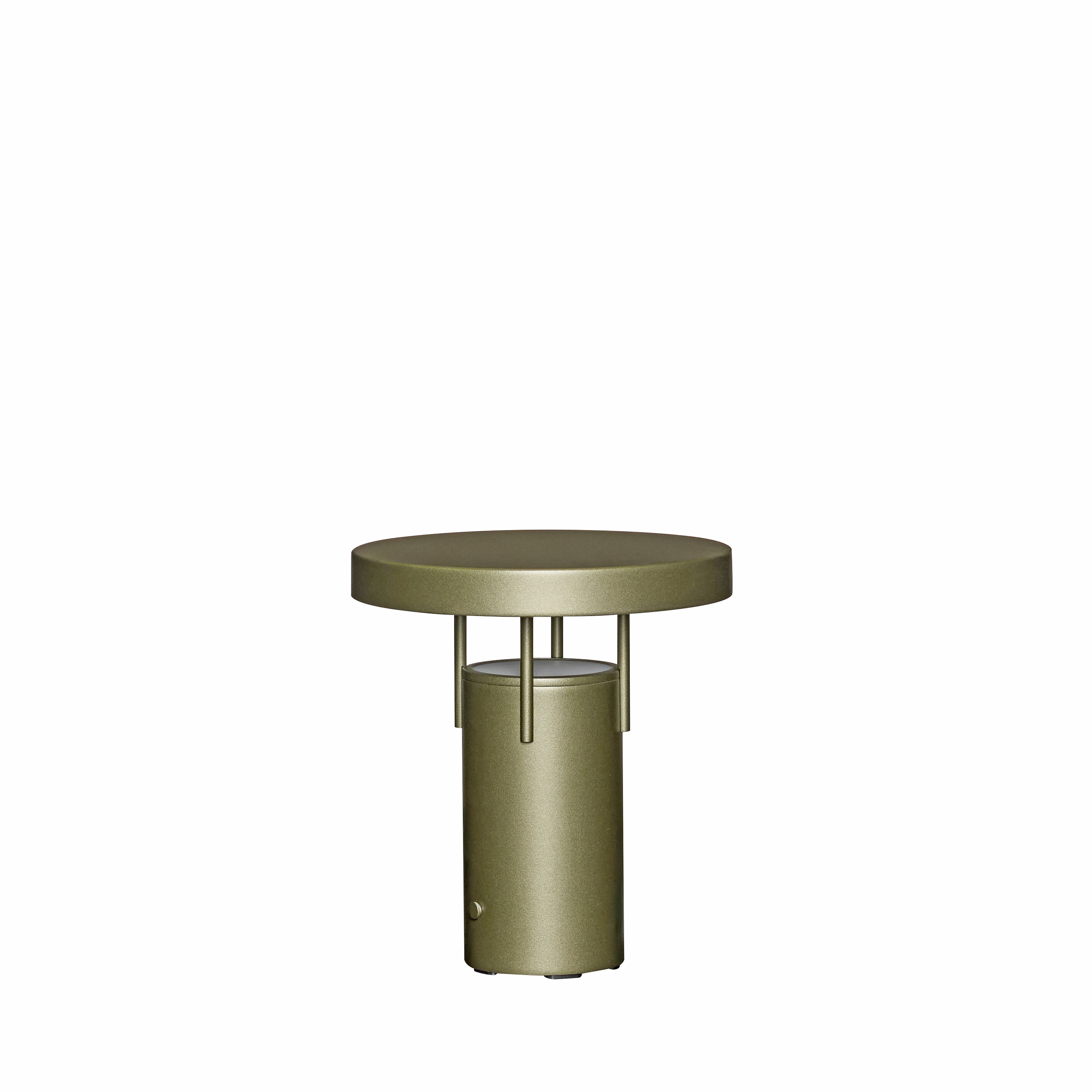 BringMe Bærbar Lampe Mini Metallic Mørkegrønn - ø18xh20cm