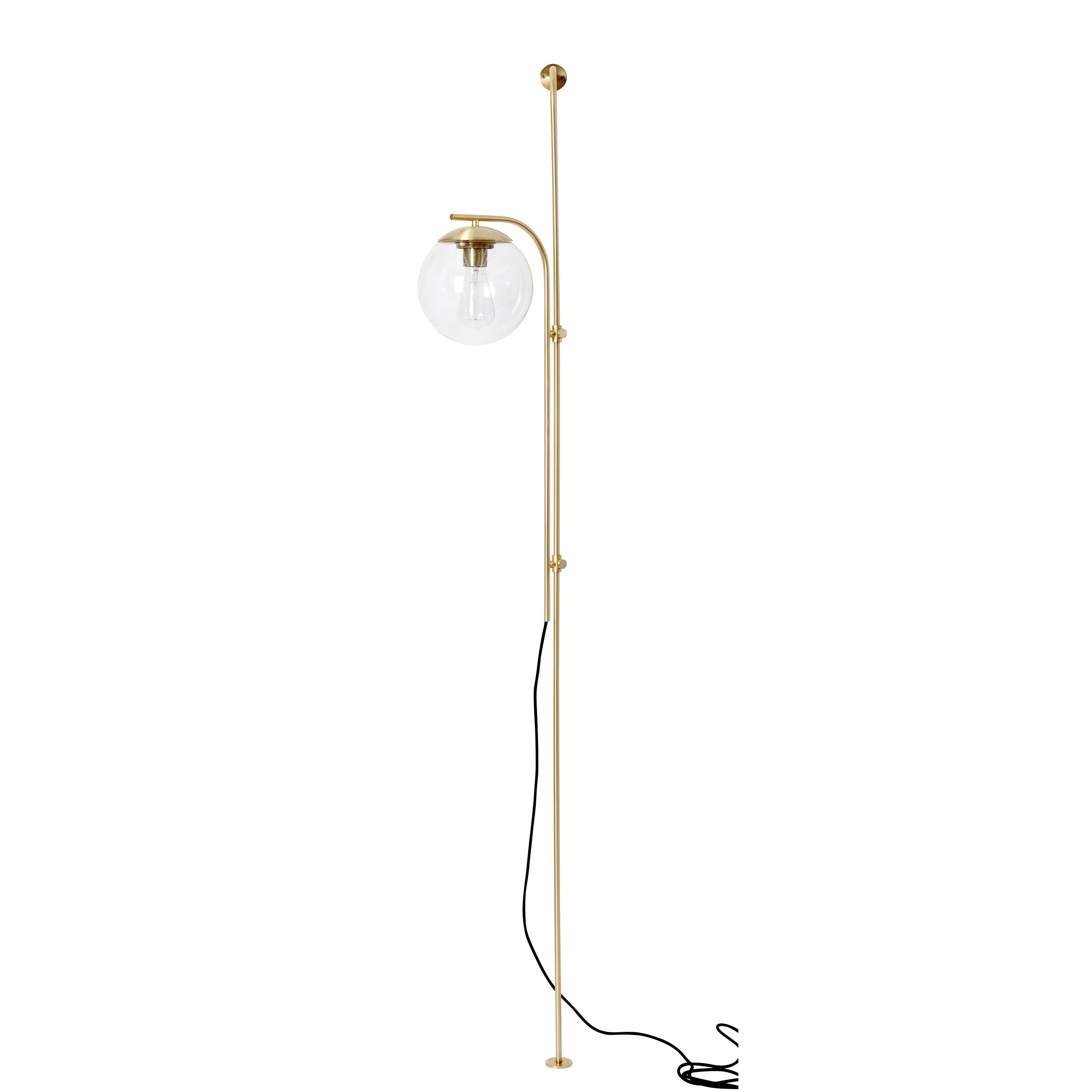 Boble vegg/gulvlampe messingfarge - 19x52xh182cm, E27