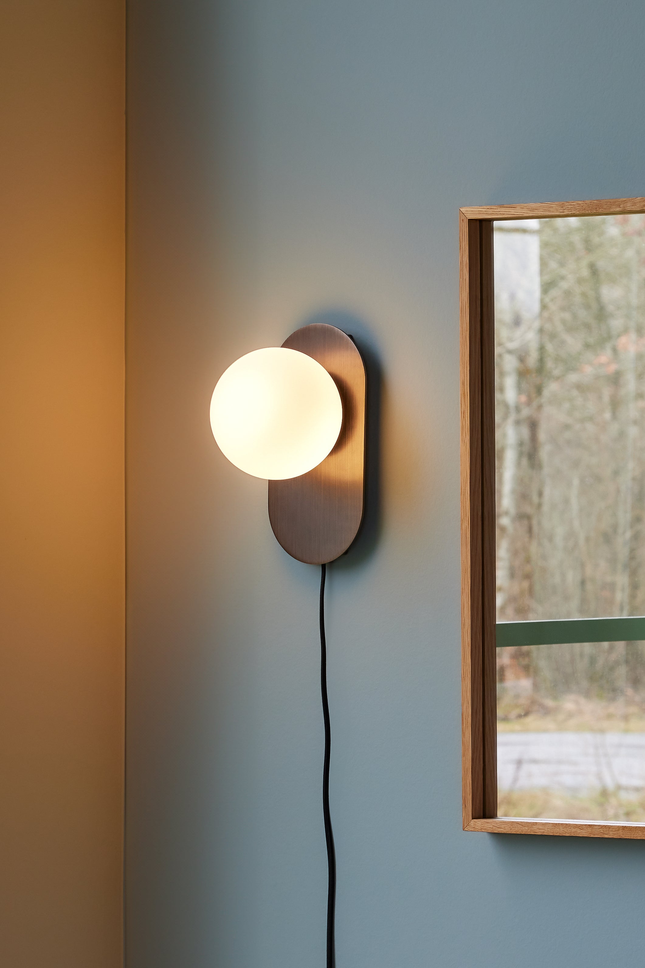 Moon Wall Lamp brunet messing - 24x12xh16cm, G9