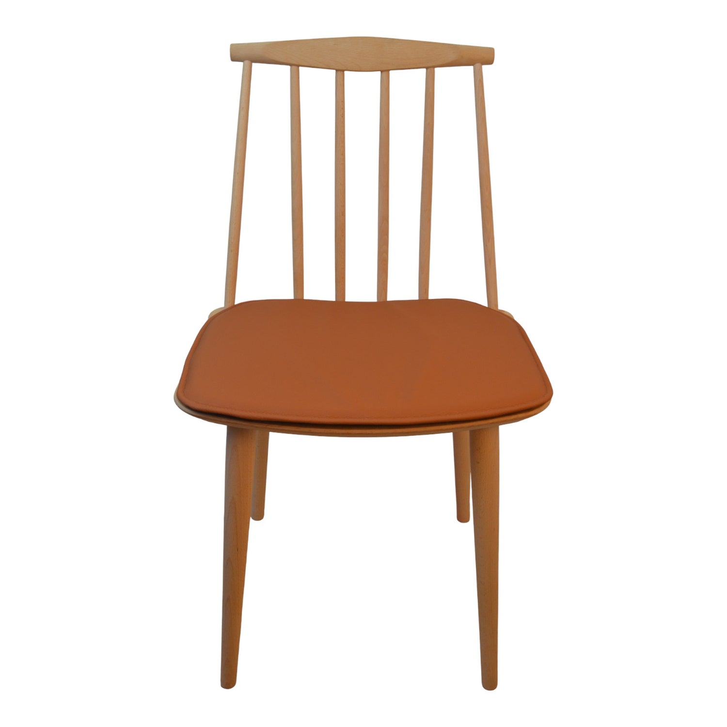 Luksuriøs cognac skinnpute til høy J77 (FDB) Stolen