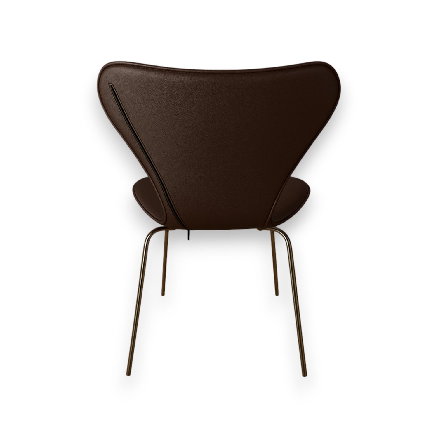 Heltrekk til Arne Jacobsen 3107 stol i mørkebrunt skinn