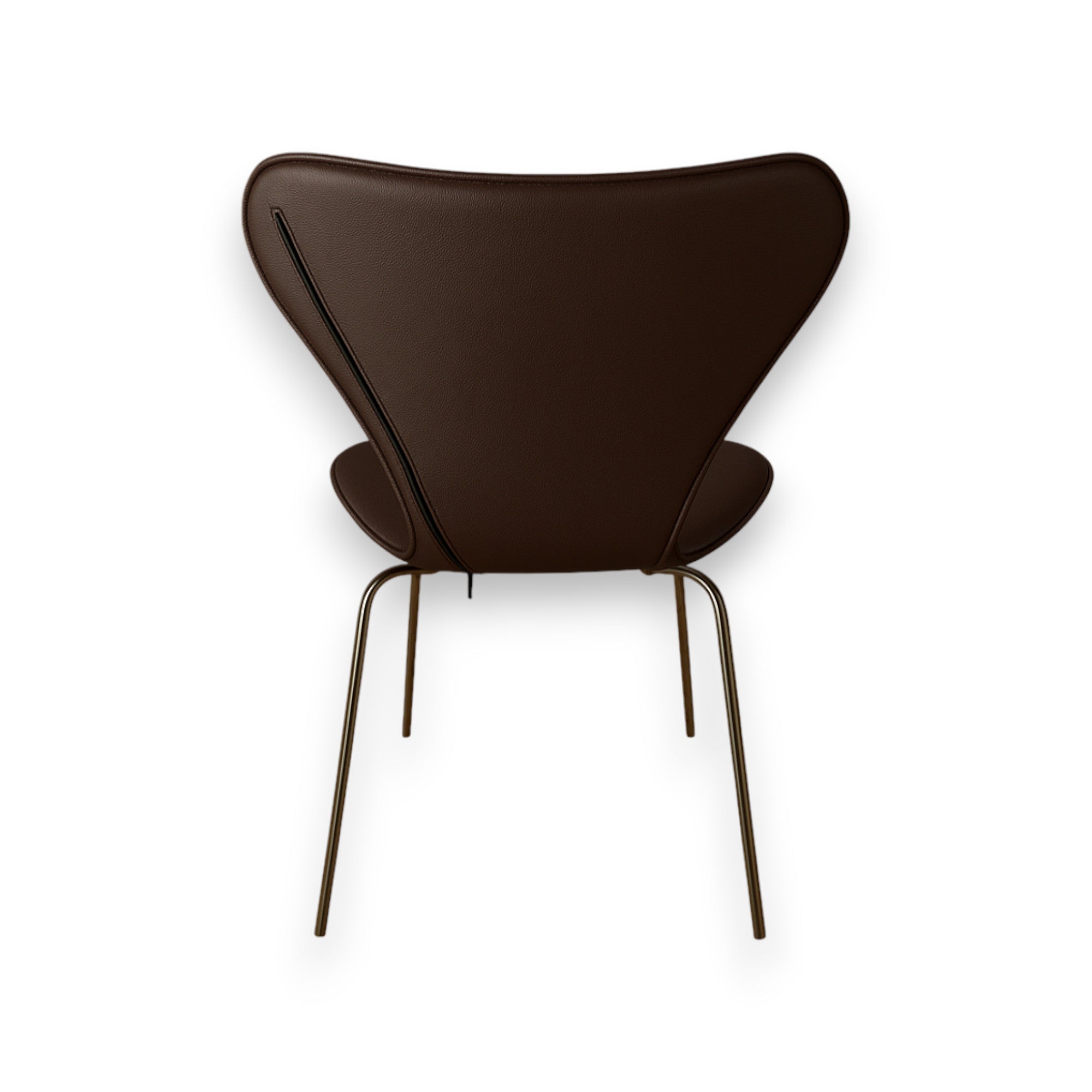 Heltrekk til Arne Jacobsen 3107 stol i mørkebrunt skinn