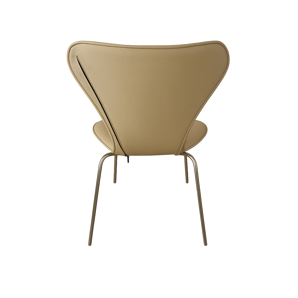 Heltrekk til Arne Jacobsen 3107 stol i sandfarget skinn