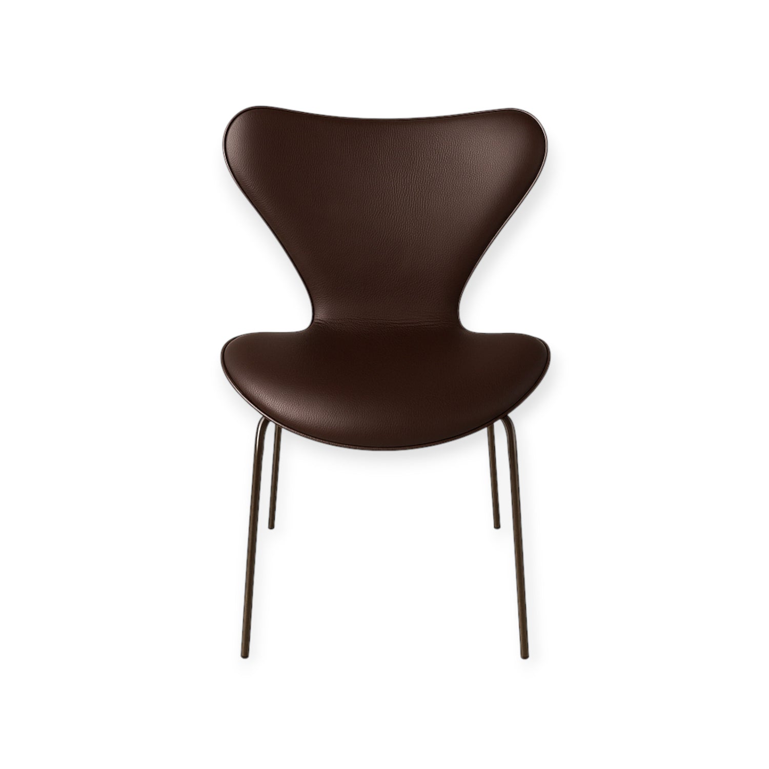 Heltrekk til Arne Jacobsen 3107 stol i mørkebrunt skinn