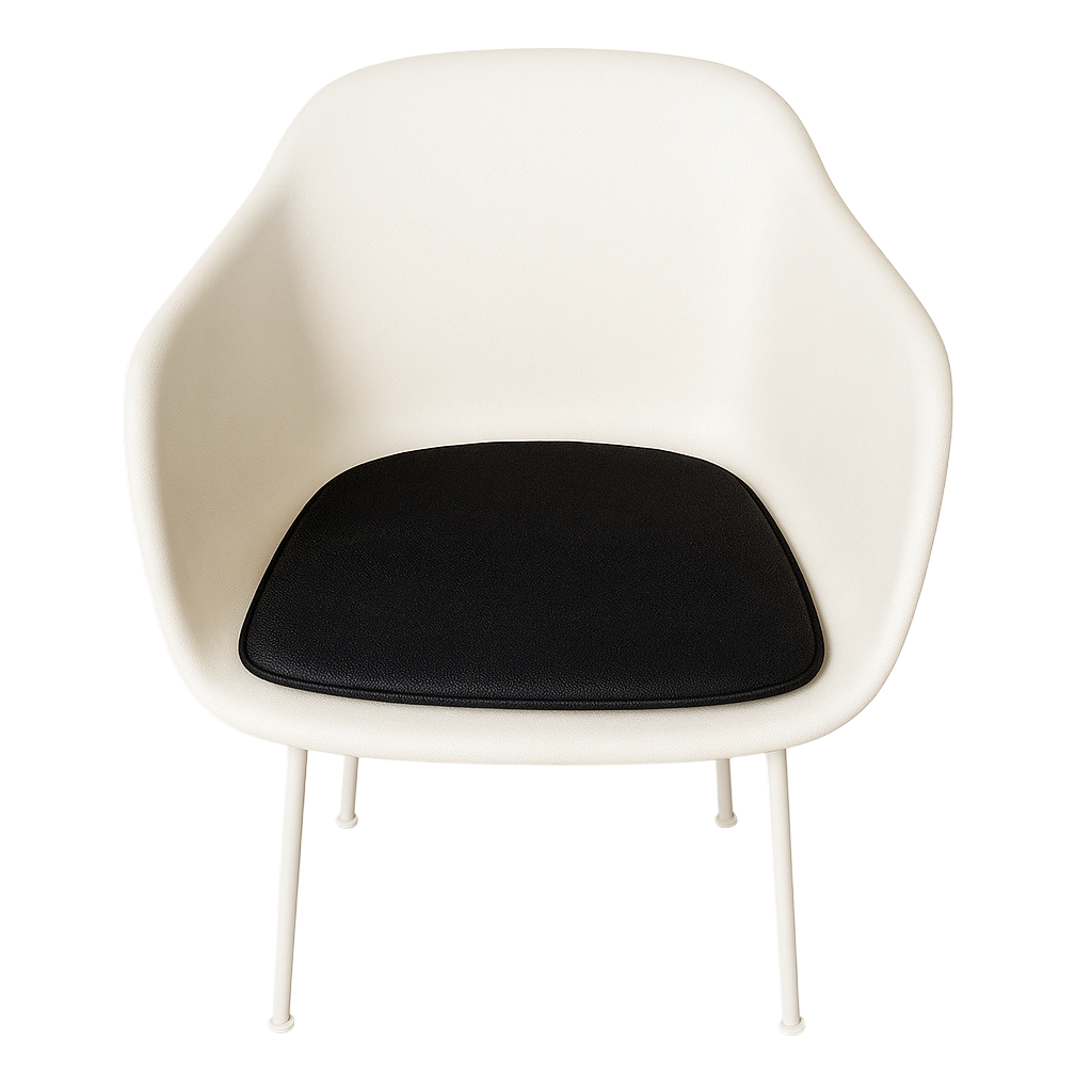 Luksuspute til Muuto Fiber lenestolstol i - svart skinn