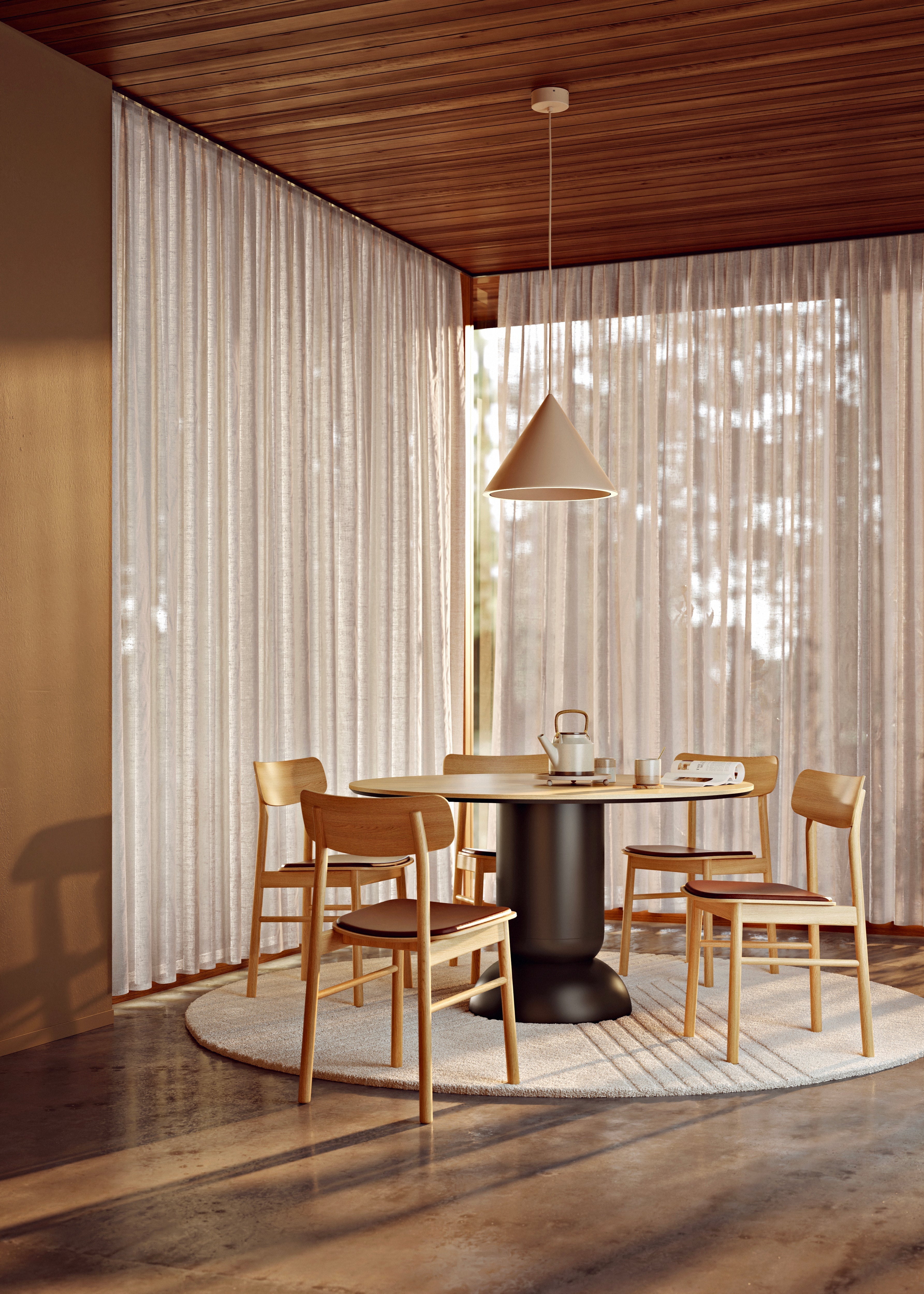 Soma Spisestuestol - Oljet eik m/skinn