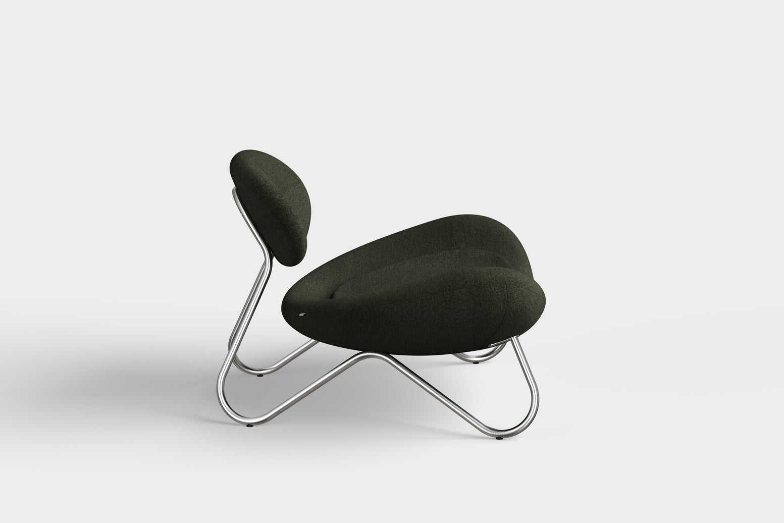 Meadow Lounge Chair - Furu/børstet stål