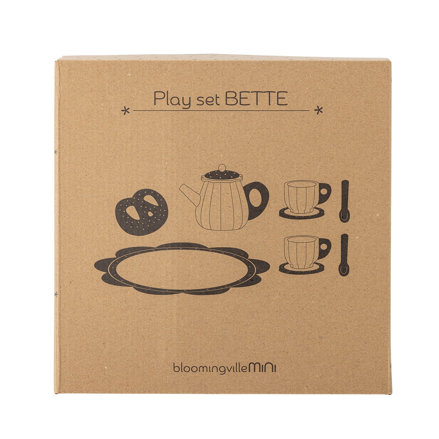 Bloomingville Mini Bette Toys, Kitchen Set, Brown, FSC®100%, MDF