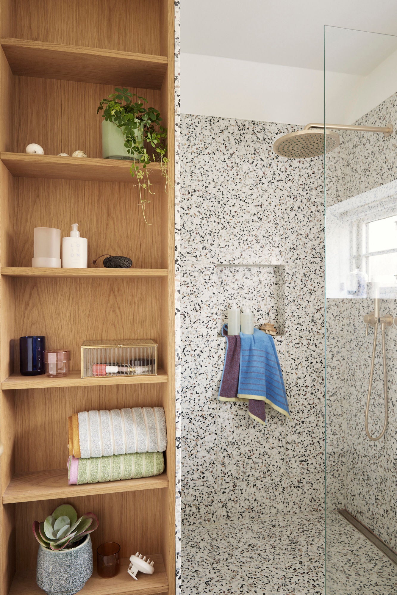 Hübsch promenade håndkle stor lilla/blå