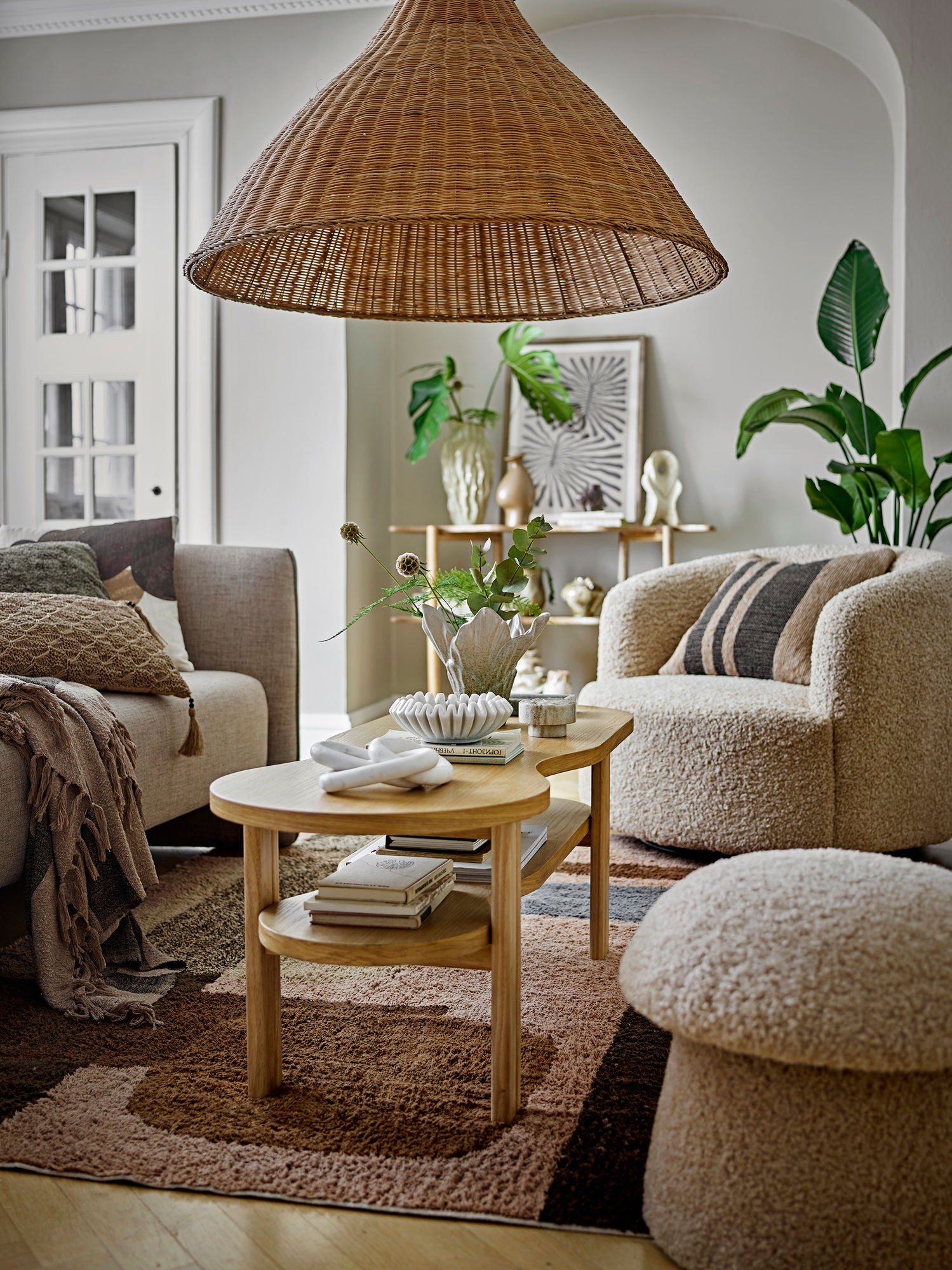Bloomingville Temi pute, svart, resirkulert bomull