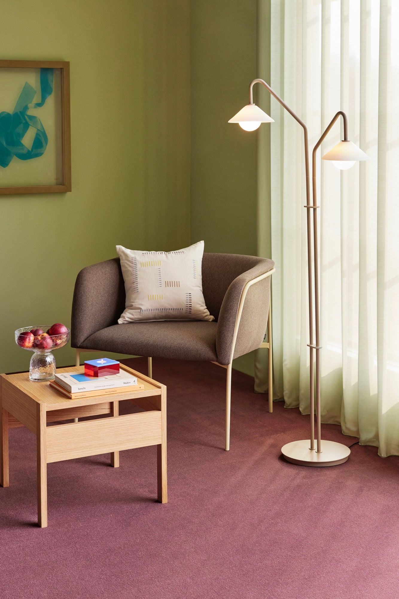 Hübsch Comos gulvlampe beige