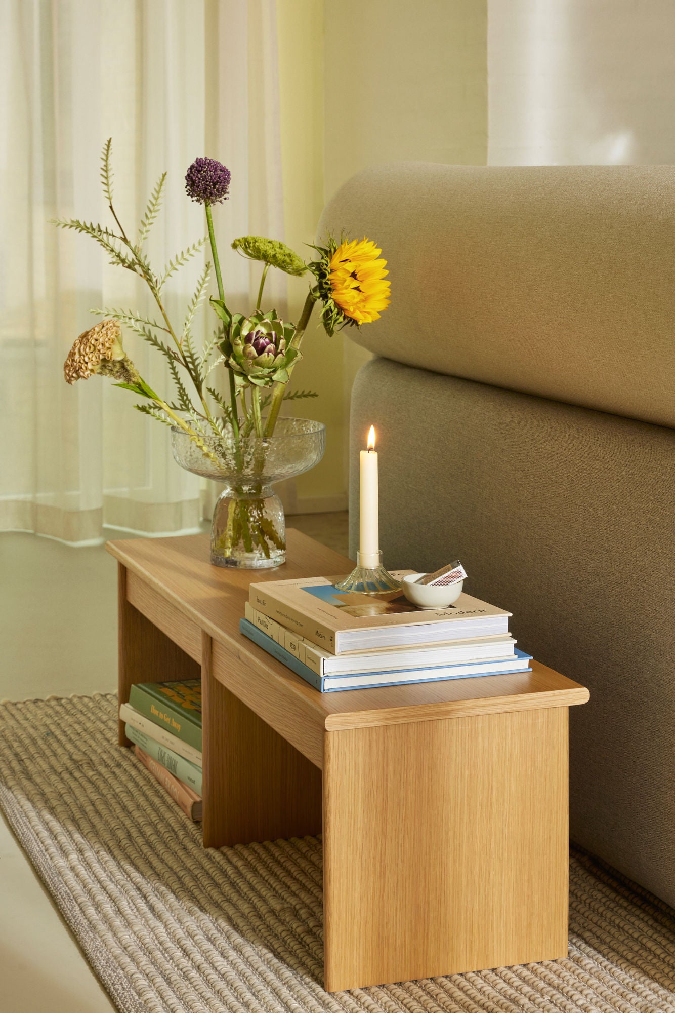 Hübsch doppio hylle/plantestativ natur