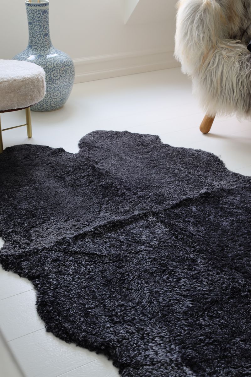 Krøllete hår Lambskin 180x110 cm.