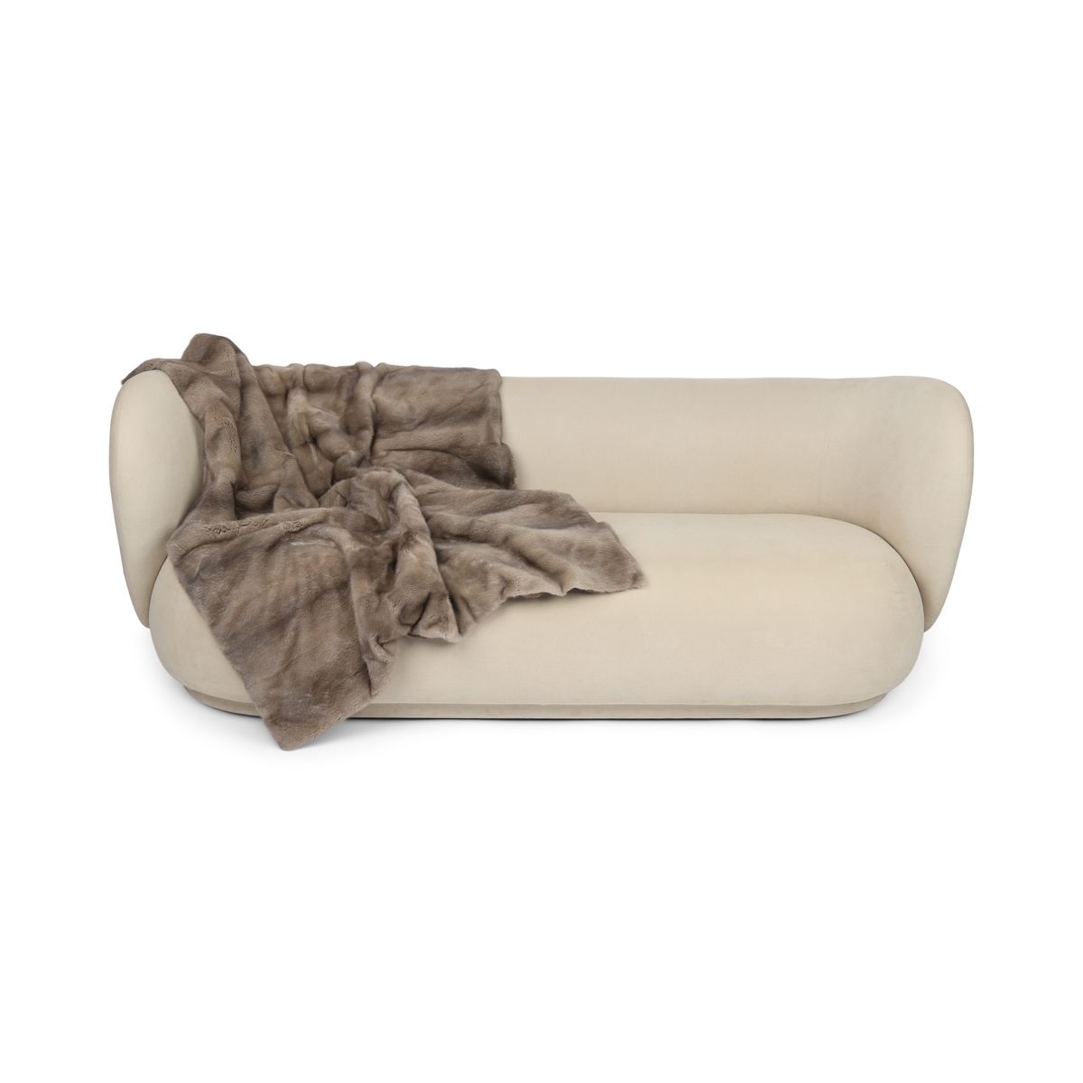 Mink pledd | Baksiden av kashmir | Sølvblå | 120x136 cm