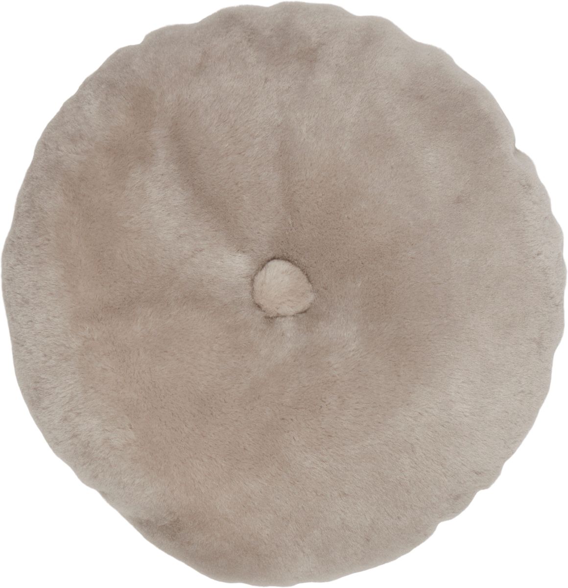 Lammeskinnspute | Mokkasin | Dobbeltsidig | Ø45 cm