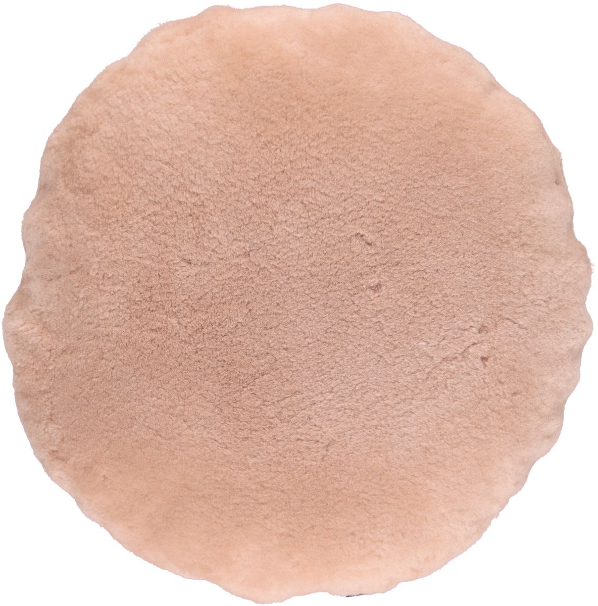 Lammeskinnspute | Fløyel | Mokkasin | Dobbeltsidig | Ø45 cm & Ø62 cm