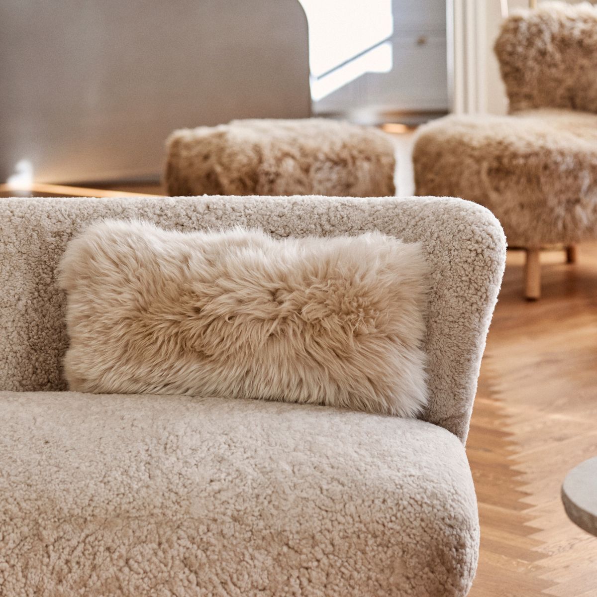 Lammeskinnspute | Langhåret | New Zealand | 28x56 cm