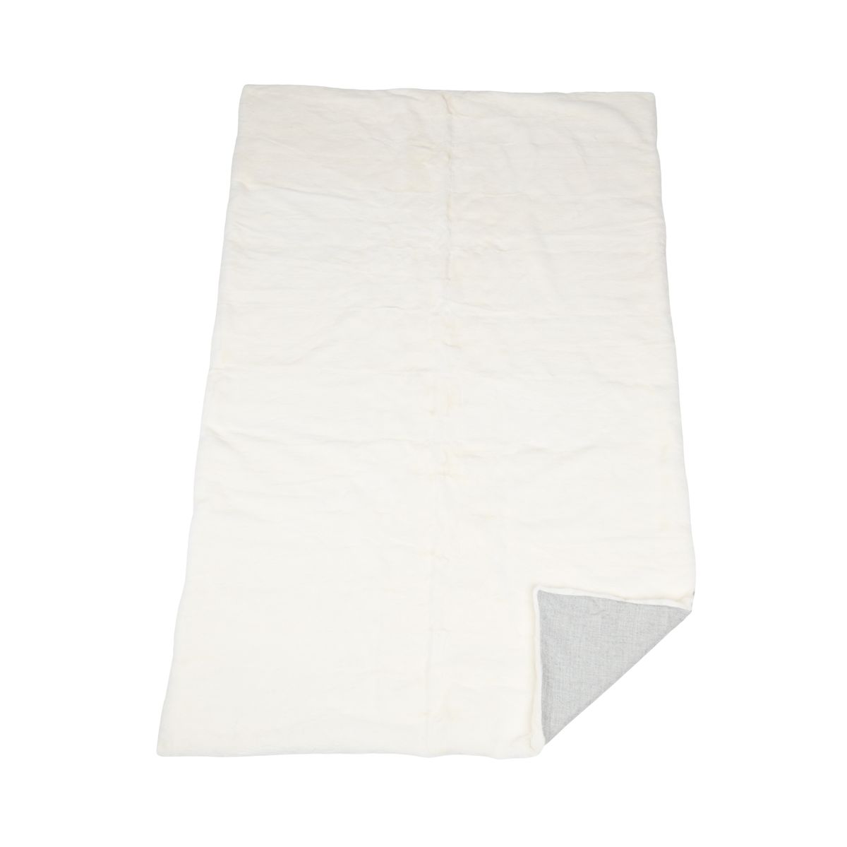 Mink pledd | Baksiden av kashmir | Perle | 122x180 cm