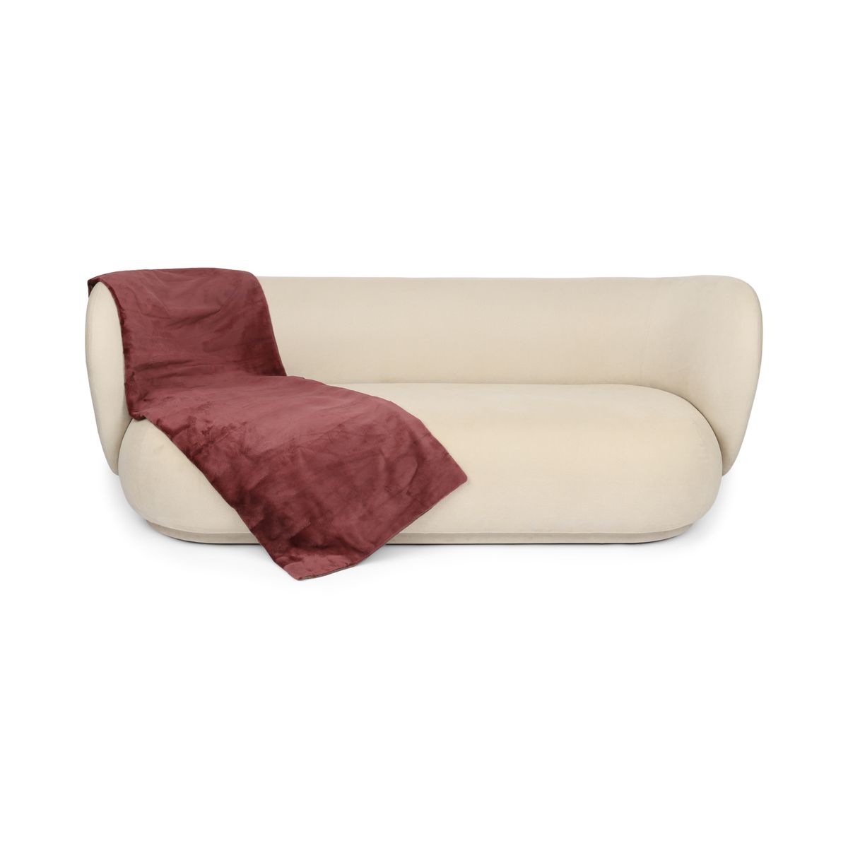 Mink pledd | Baksiden av kashmir | Gammel Rose | 62x158 cm