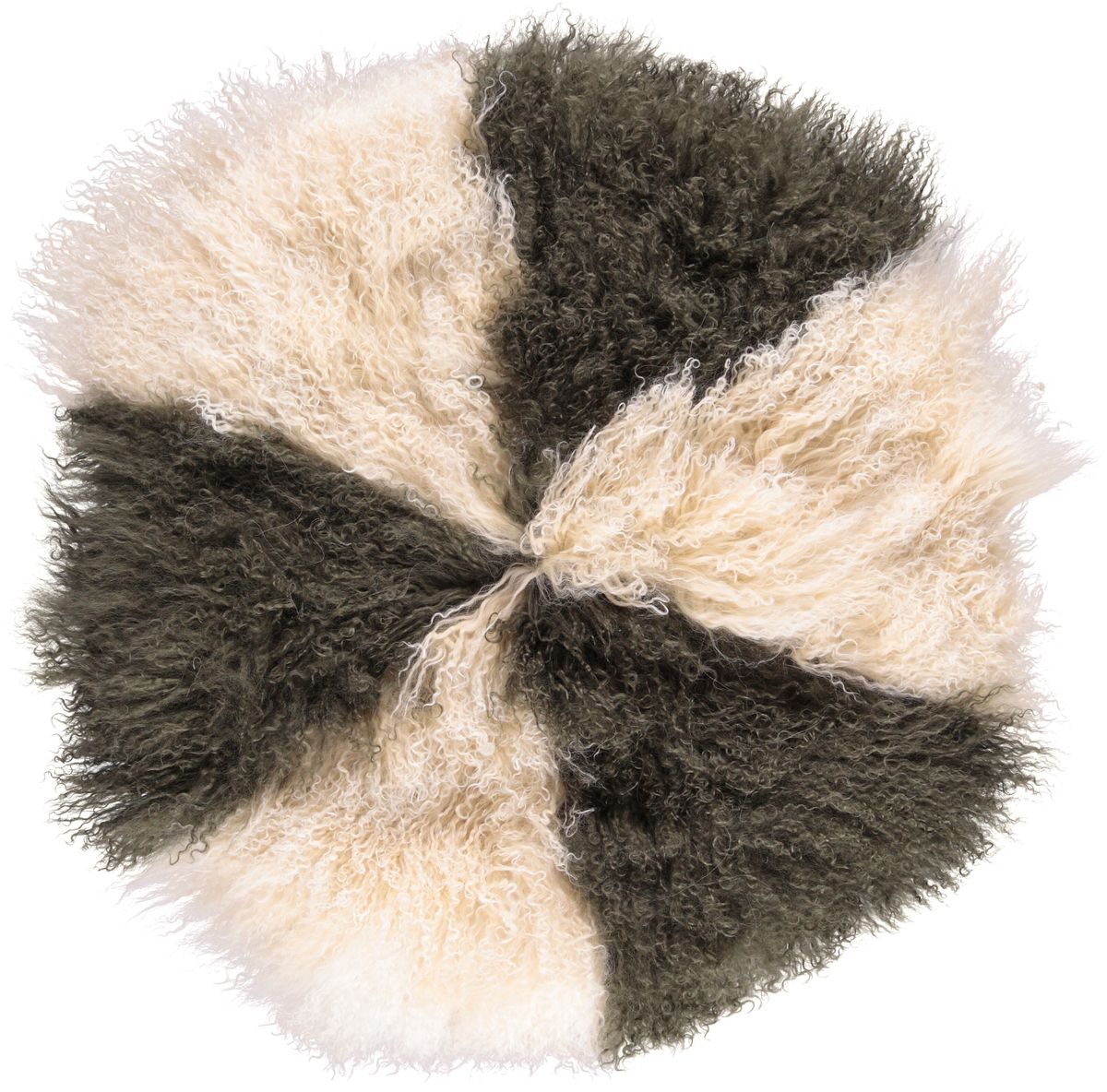 Lammeskinnspute | Krøllete | Tibet | Ø45 cm, Ø62 cm & Ø38 cm