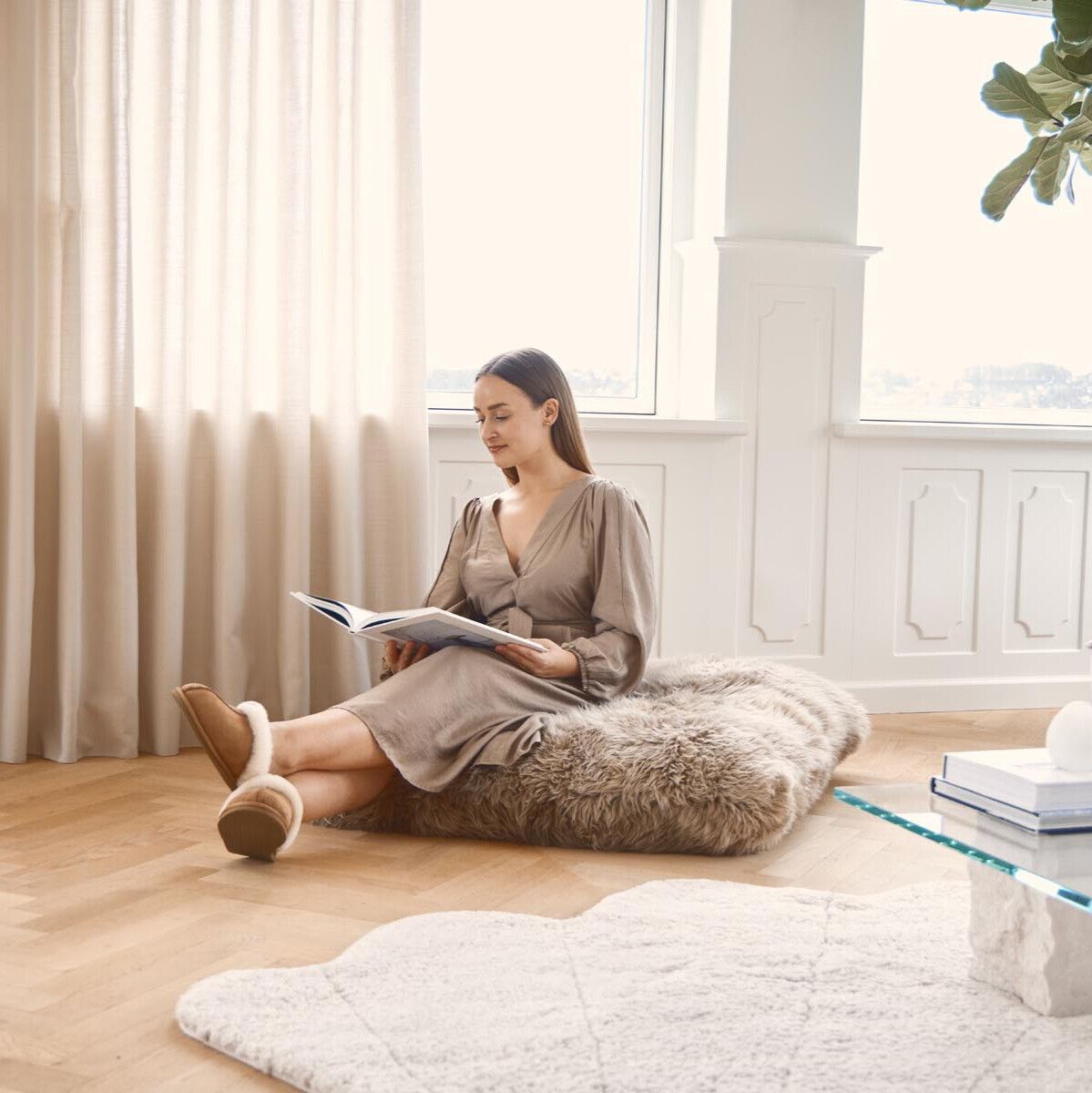 Maxi Float pute | Langhåret | New Zealand | Dobbeltsidig | 90x90 cm