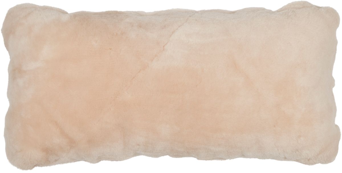 Lammeskinnspute | Mokkasin | Dobbeltsidig | 28x56 cm