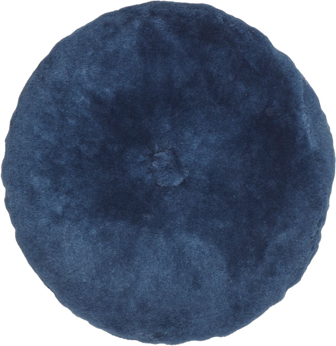 Lammeskinnspute | Mokkasin | Dobbeltsidig | Ø45 cm