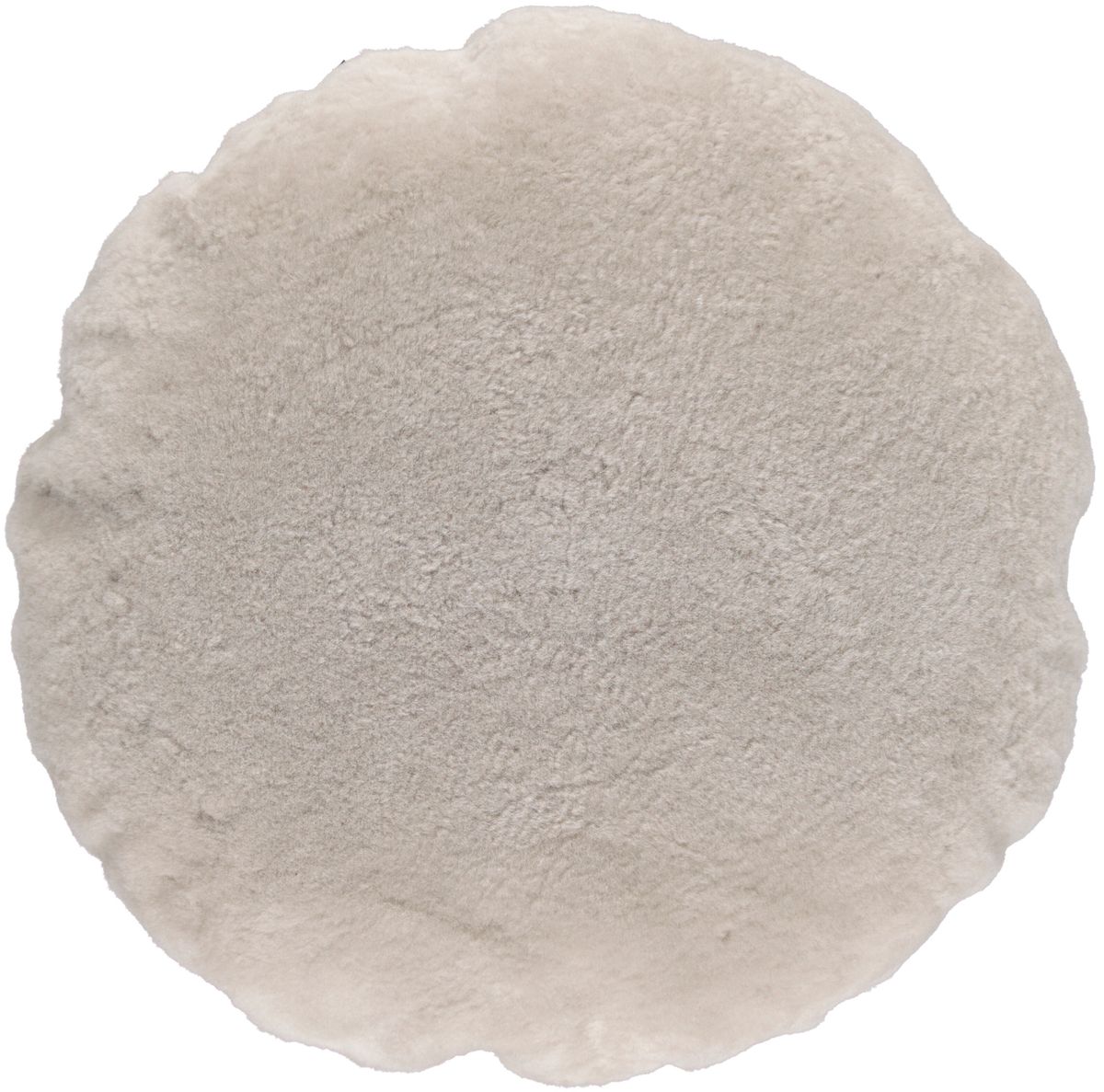 Lammeskinnspute | Fløyel | Mokkasin | Dobbeltsidig | Ø45 cm & Ø62 cm