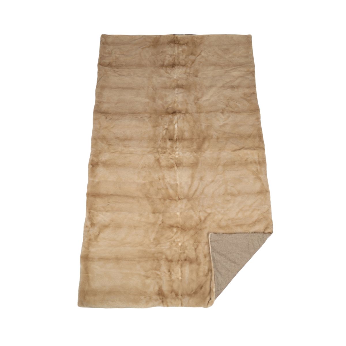 Mink pledd | Baksiden av kashmir | Palomino | 120x220 cm
