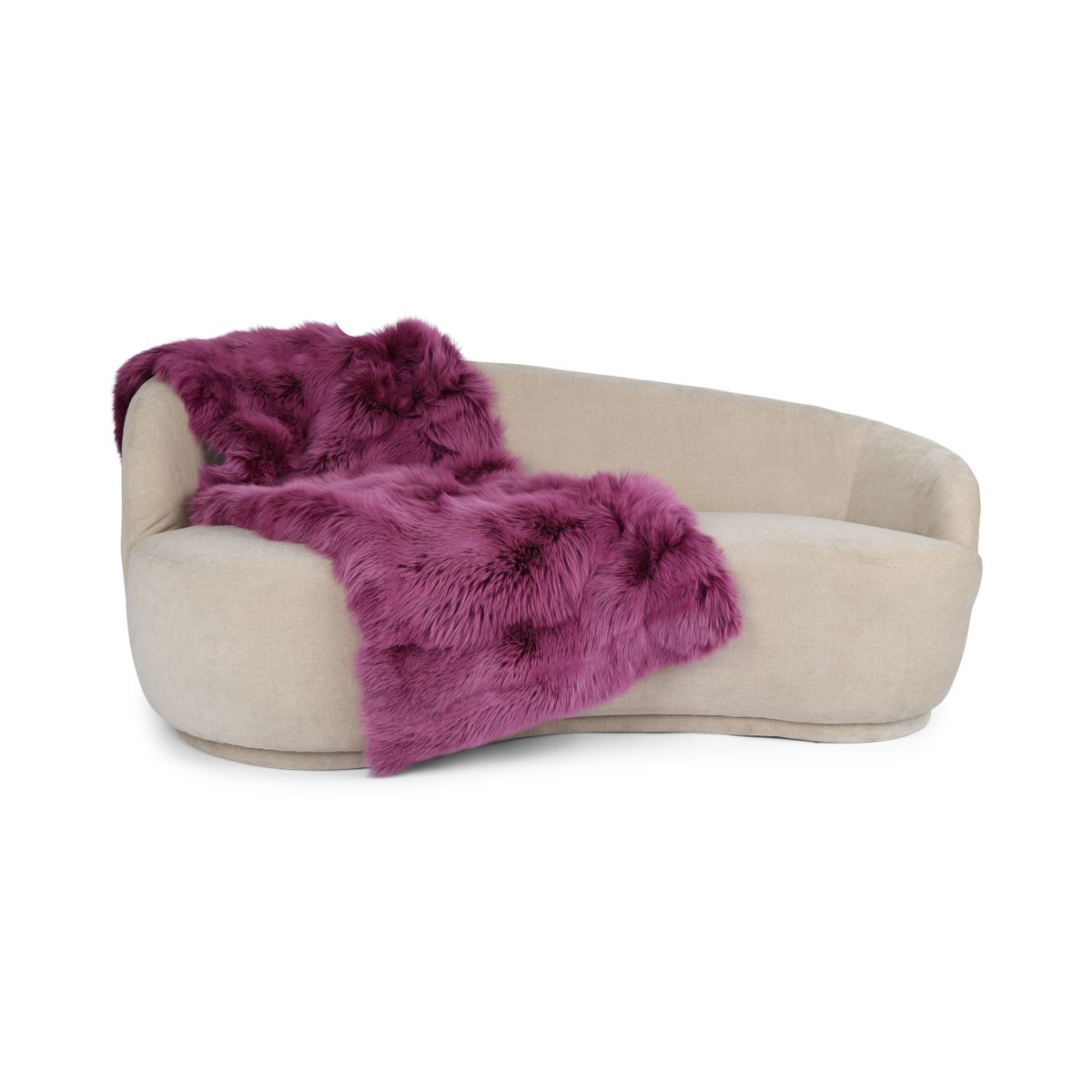 Premium teppe av rev | Baksiden av kashmir | Drue lilla | 180x70 cm