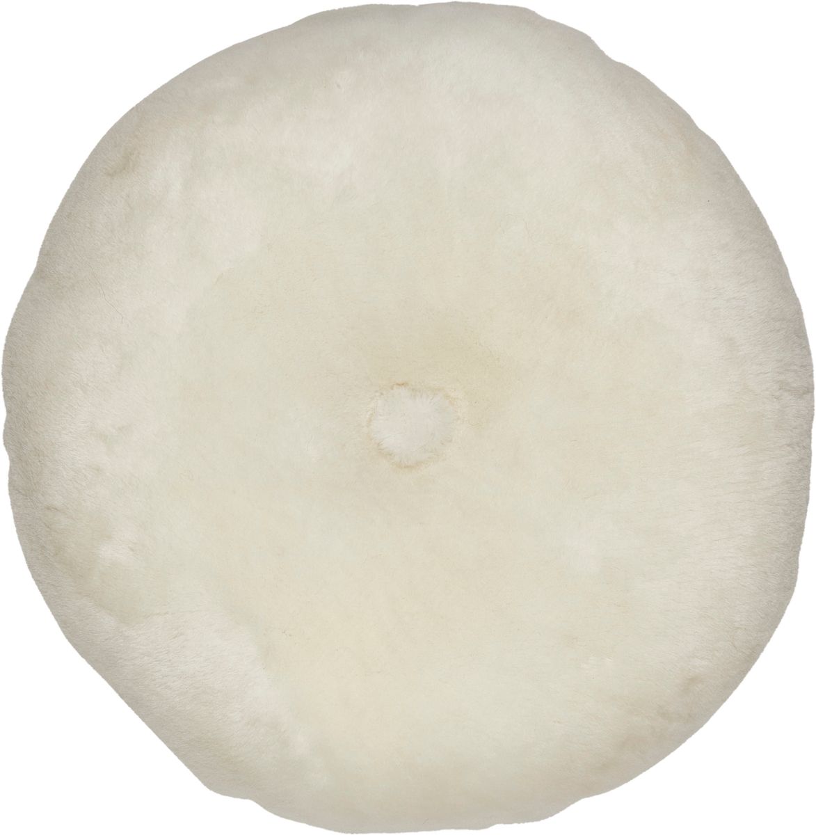 Lammeskinnspute | Mokkasin | Dobbeltsidig | Ø45 cm