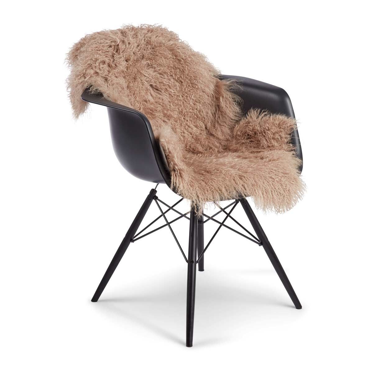 Krøllete hår lambskin 135 cm.
